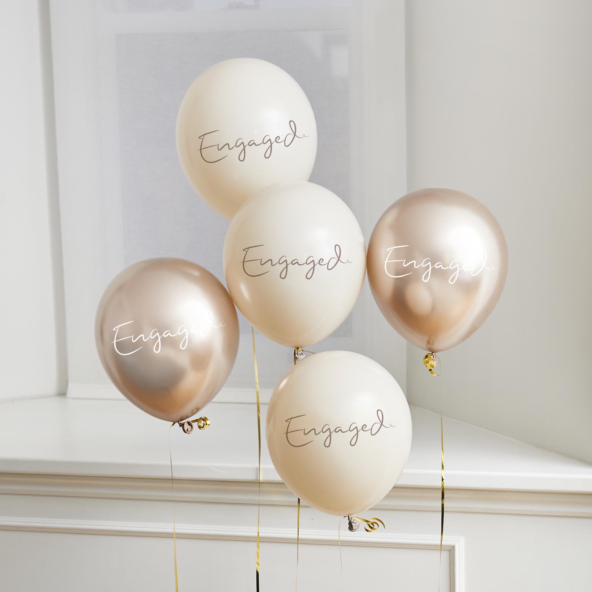 Engaged 12-Inch Latex Balloons - Pack of 5