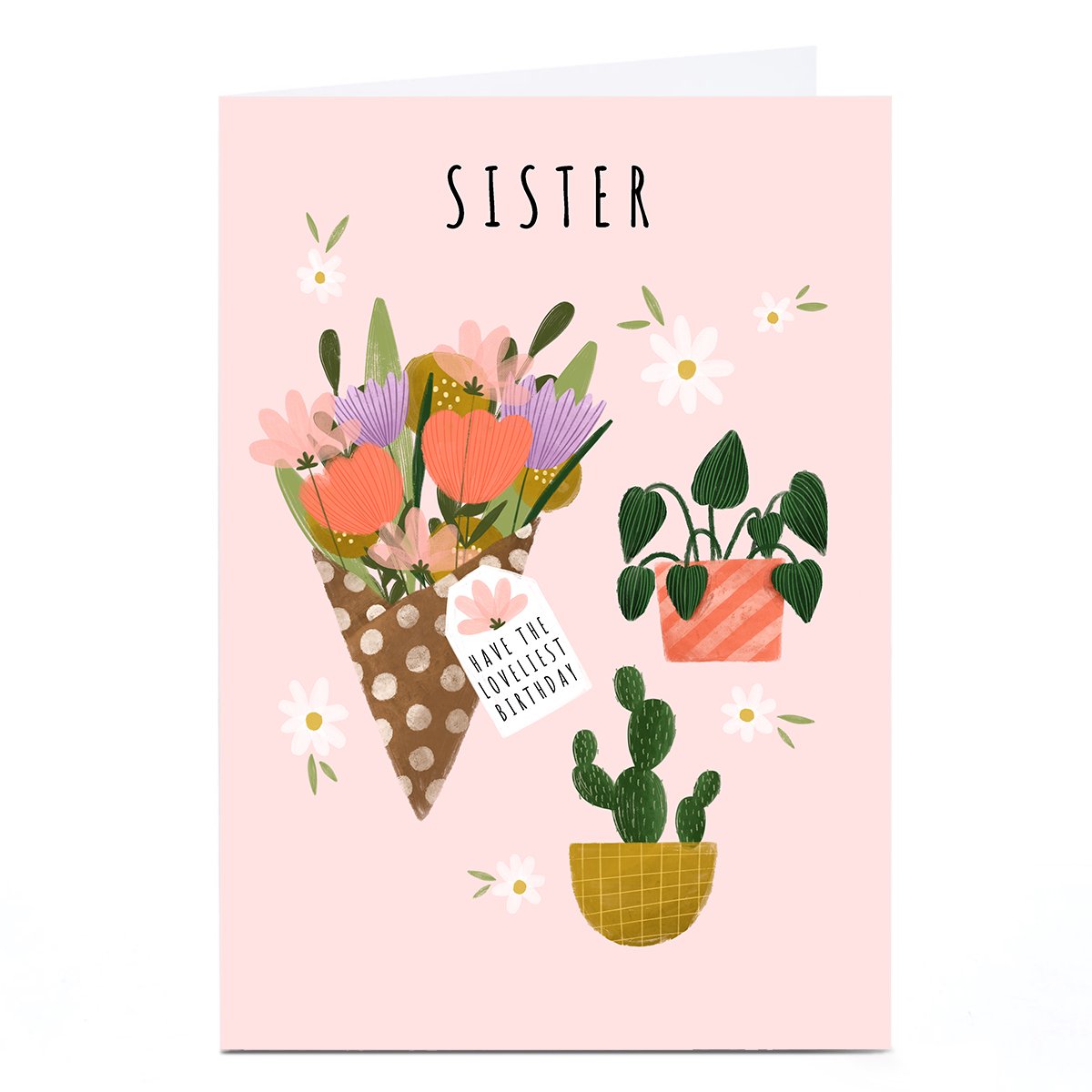 Personalised Lucy Hook Birthday Card - Flowers & Plants