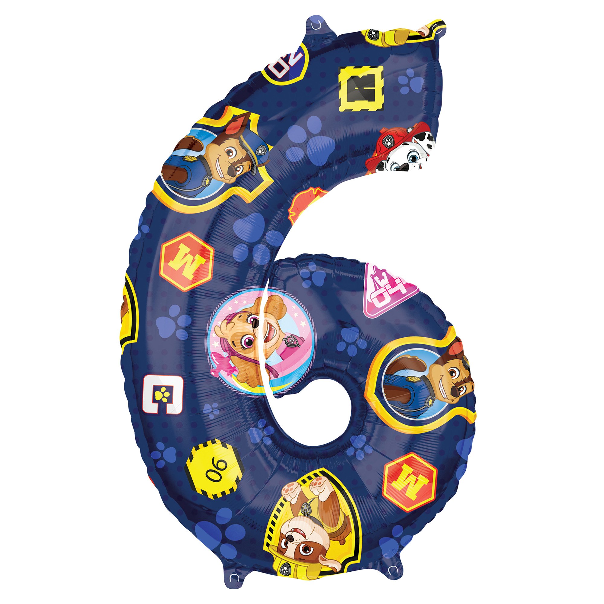 Paw Patrol Number 6 34-Inch Foil Helium Balloon