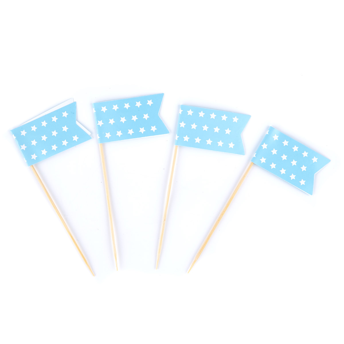 Blue Stars & Stripes Party Tableware & Decoration Bundle – 16 Guests