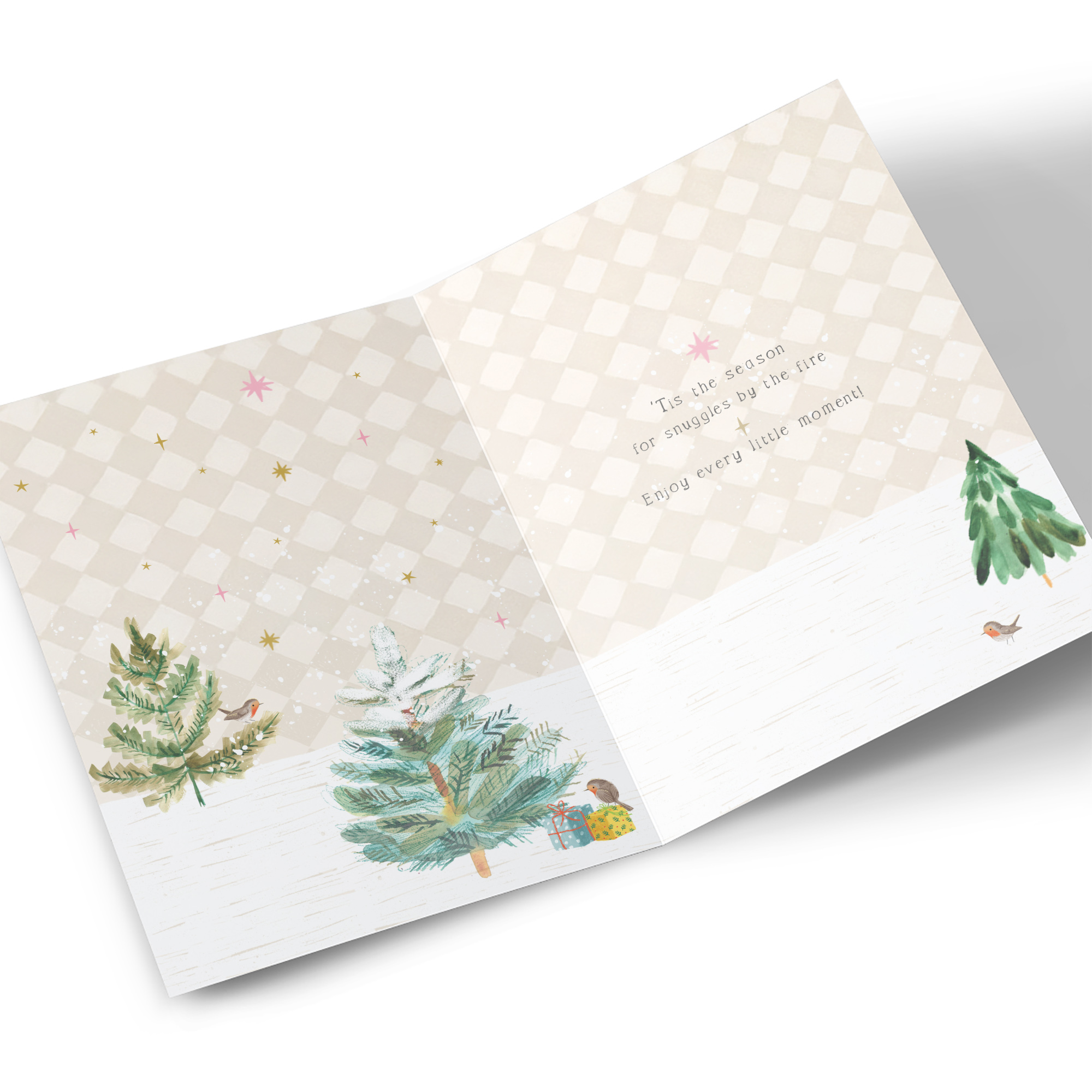 Christmas Card - Woodland Fun, Mum & Stepdad