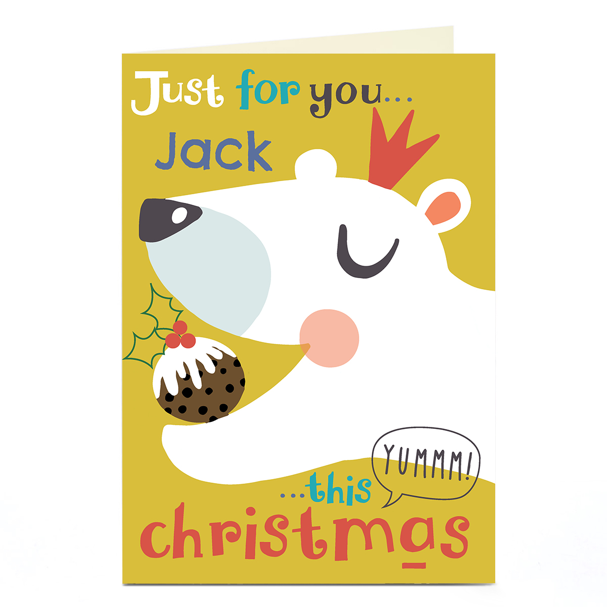 Personalised Bev Hopwood Christmas Card - Just for You
