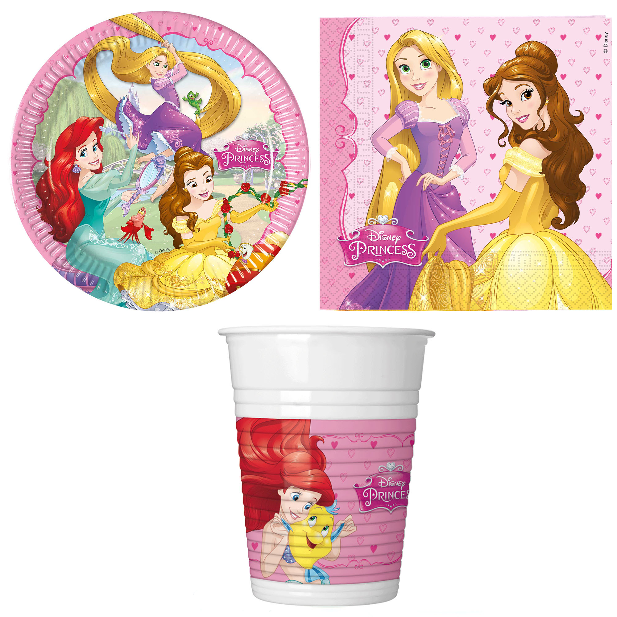 Disney Princess Party Tableware Bundle - 8 Guests