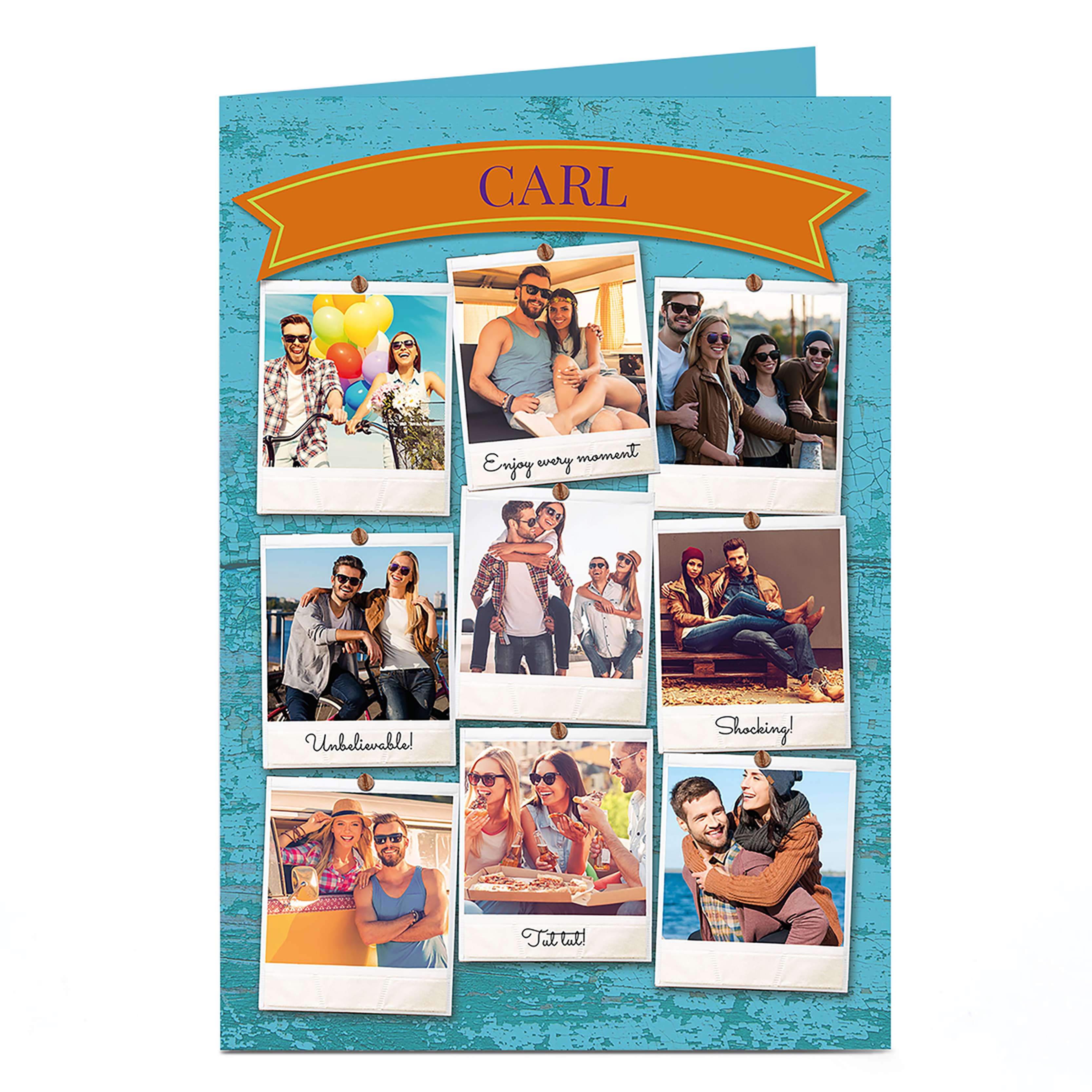 Photo Card - Polaroid Pictures And Banner