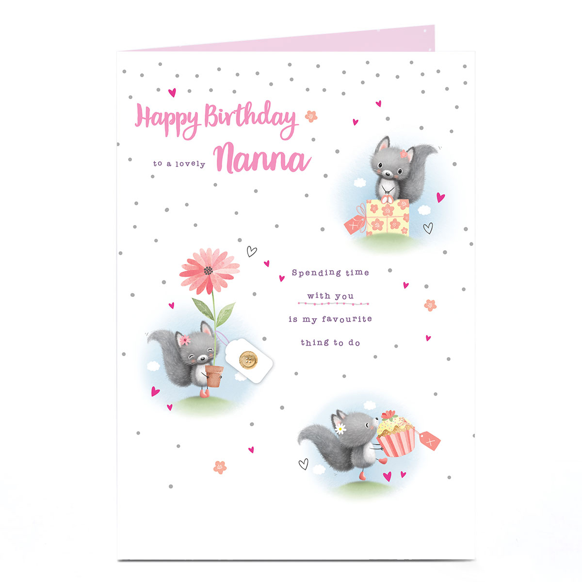 Birthday Card - Spending Time With You Is My Favourite Thing, Nanna