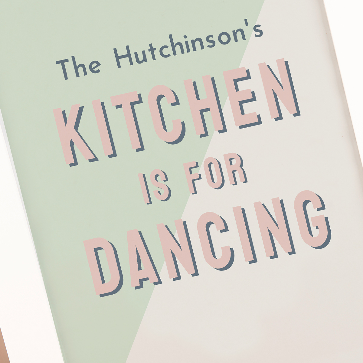 Personalised Kitchen Is For Dancing Framed Wall Art - Family Name