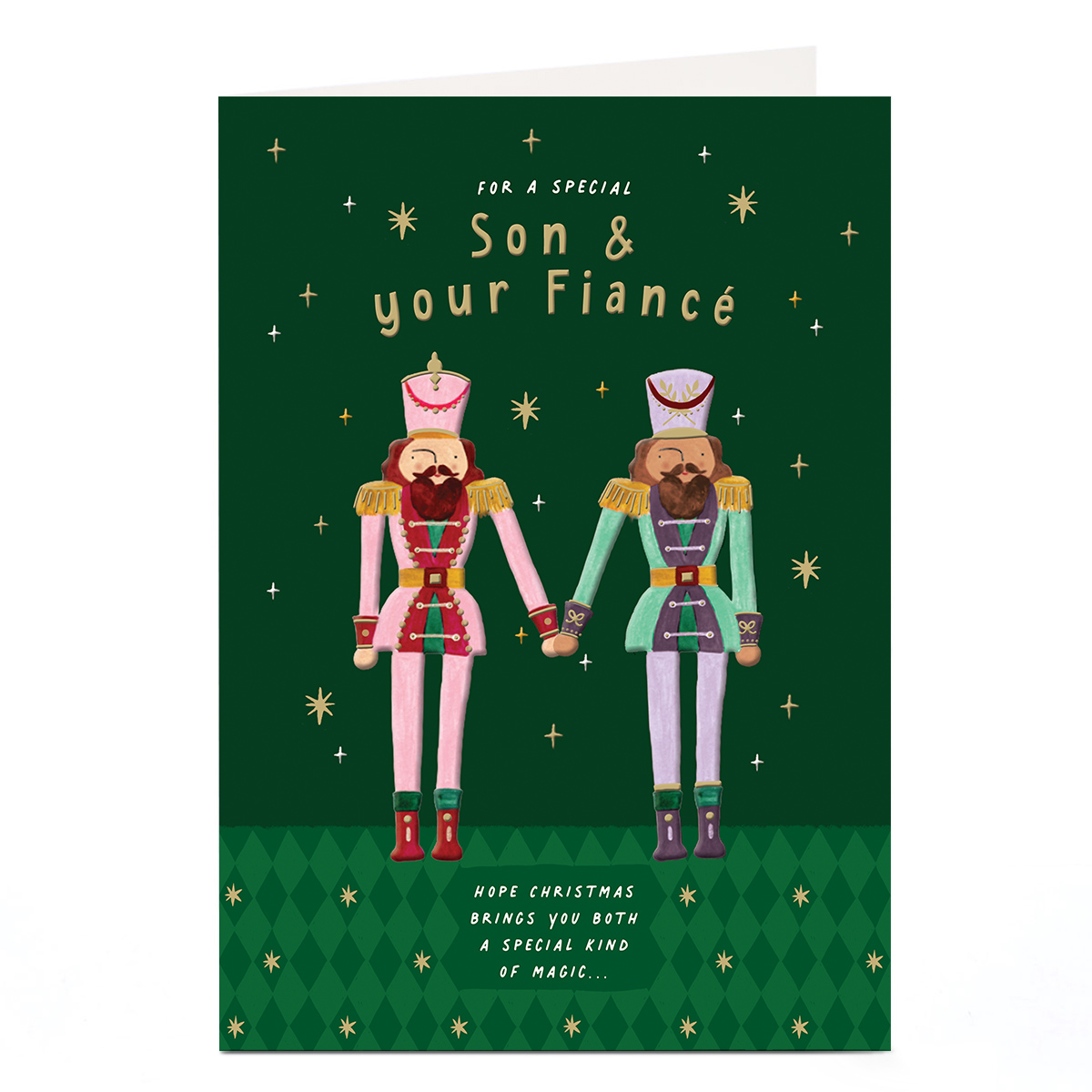 Christmas Card - Nutcracker Couple, Son & Your Fiance