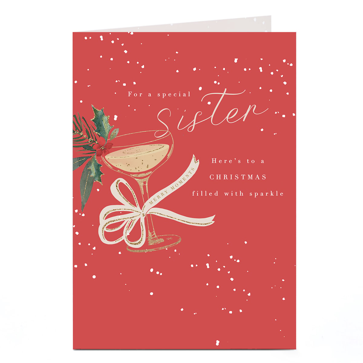 Christmas Card - Merry Moments Champagne, Sister