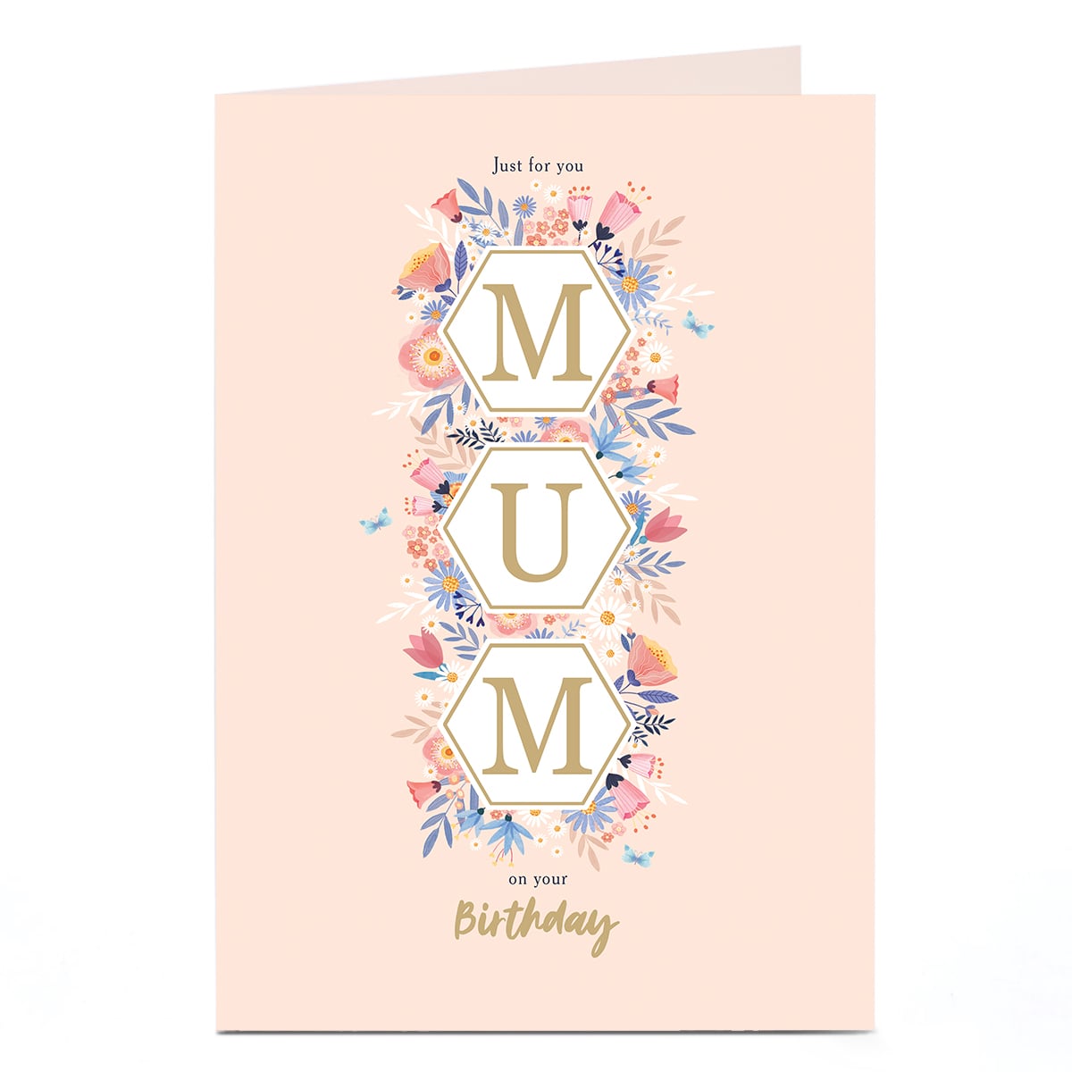 Birthday Card - Hexagon Florals, Mum