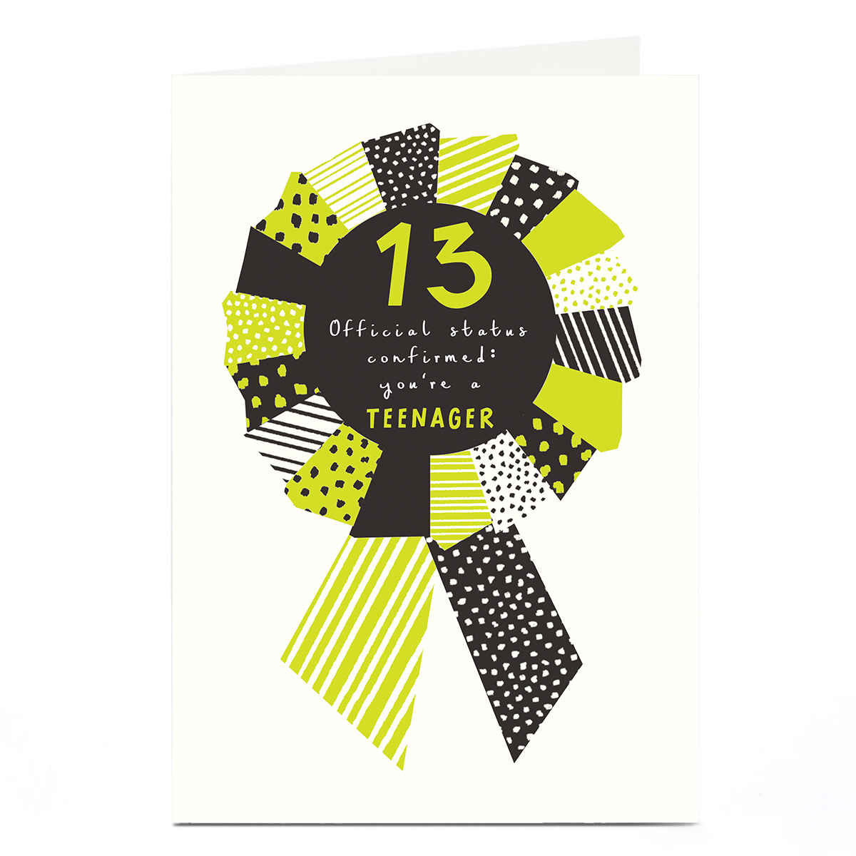 13th Birthday Card - Offical Teenager Rosette