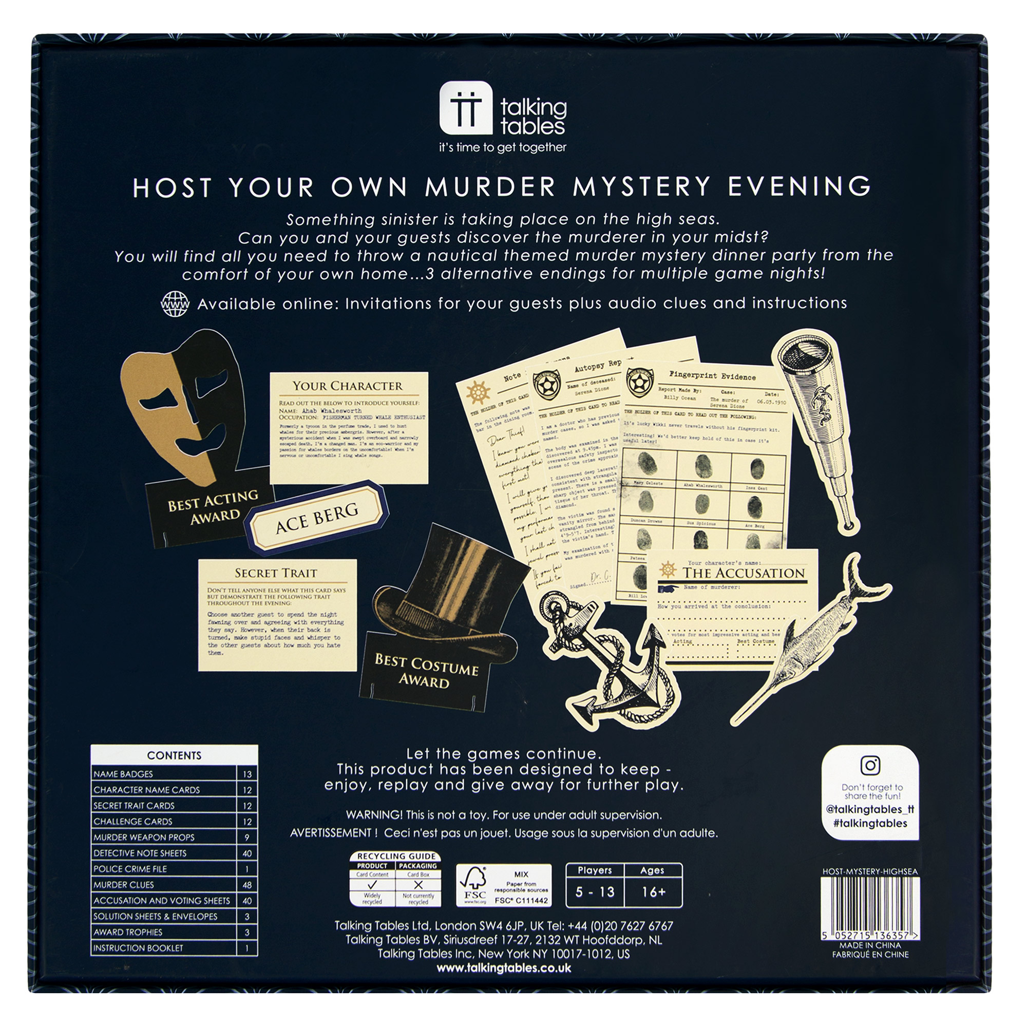 Host Your Own Murder Mystery On The High Seas Game