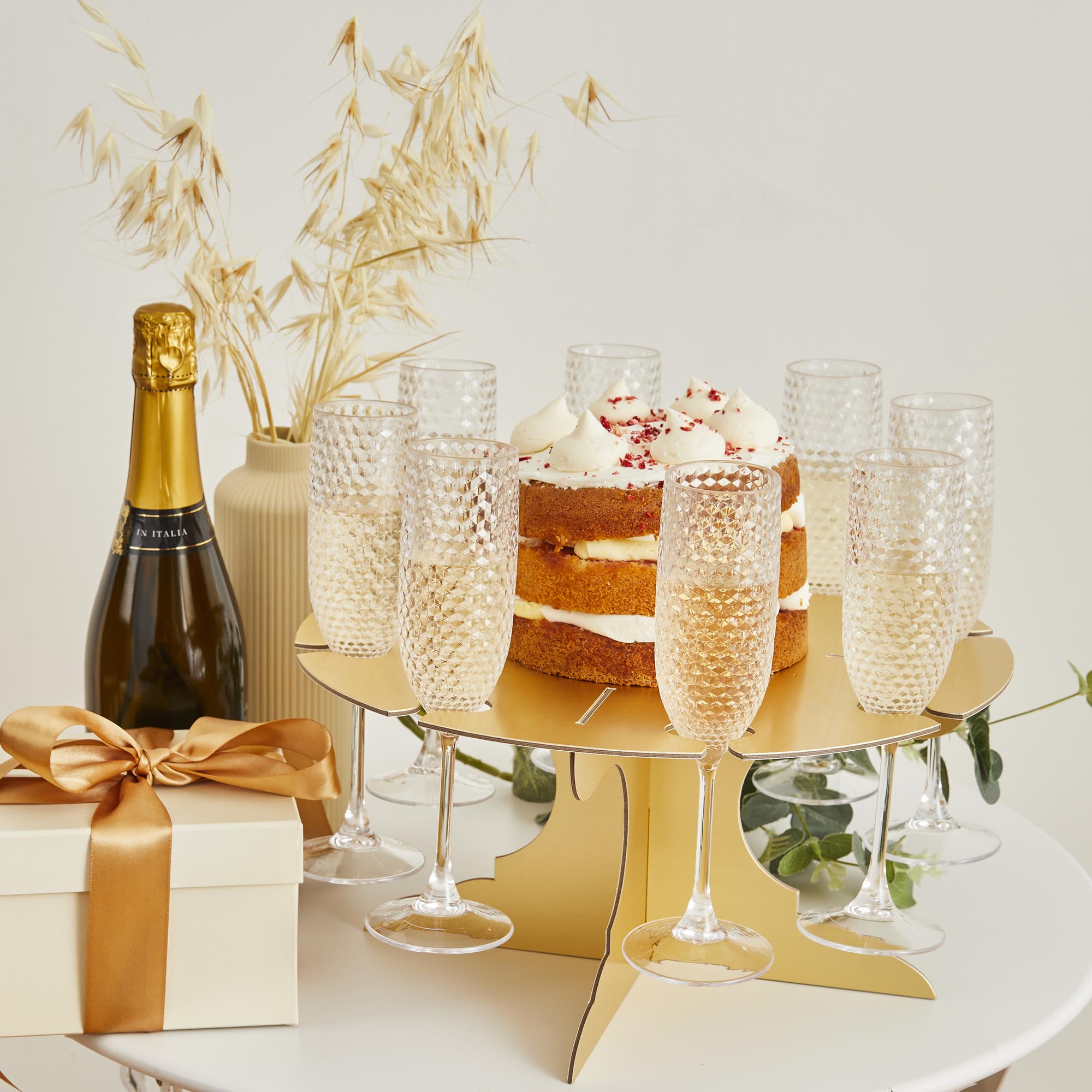 Gold Drink & Cake Stand