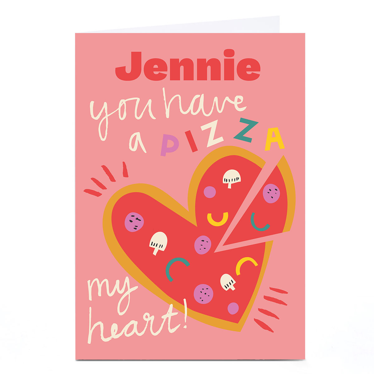 Personalised Ashley Le Quere Card - Pizza My Heart