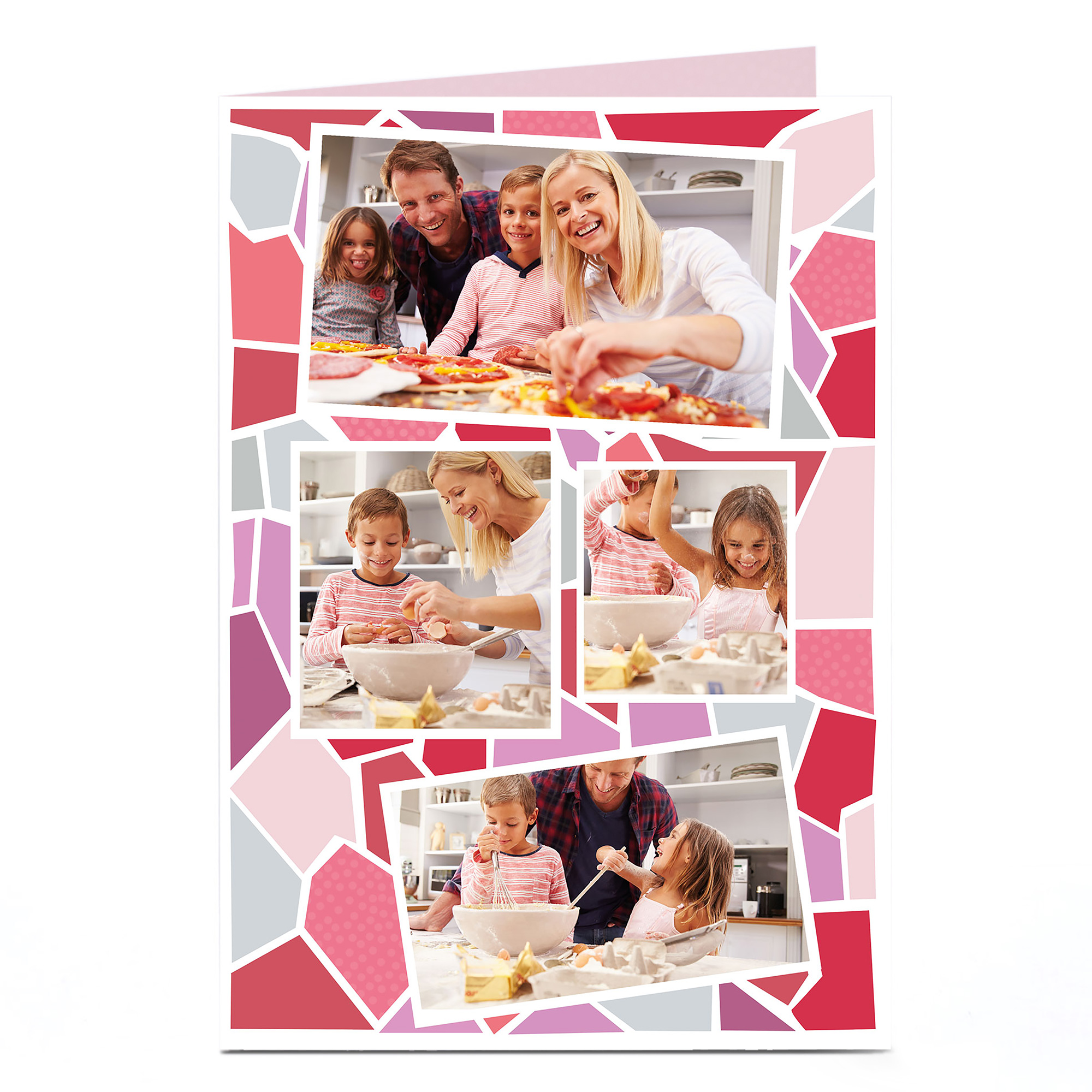 Photo Card - Pink Large Mosaic