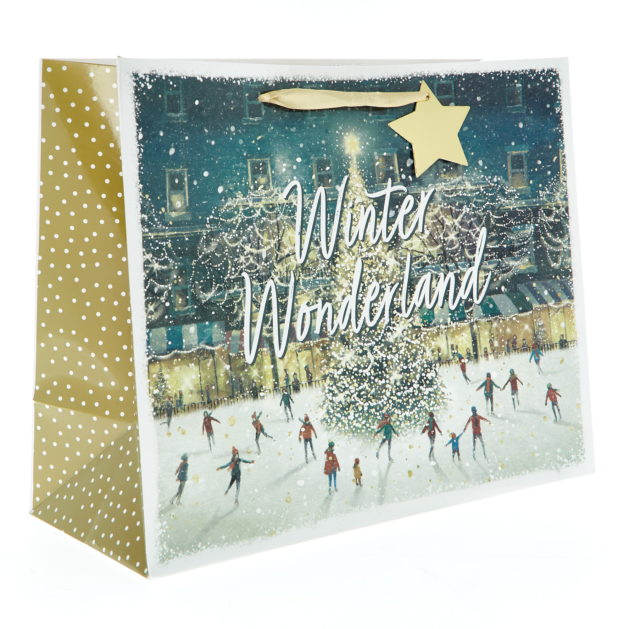 Buy Large Landscape Winter Wonderland Christmas Gift Bag for GBP 0.74