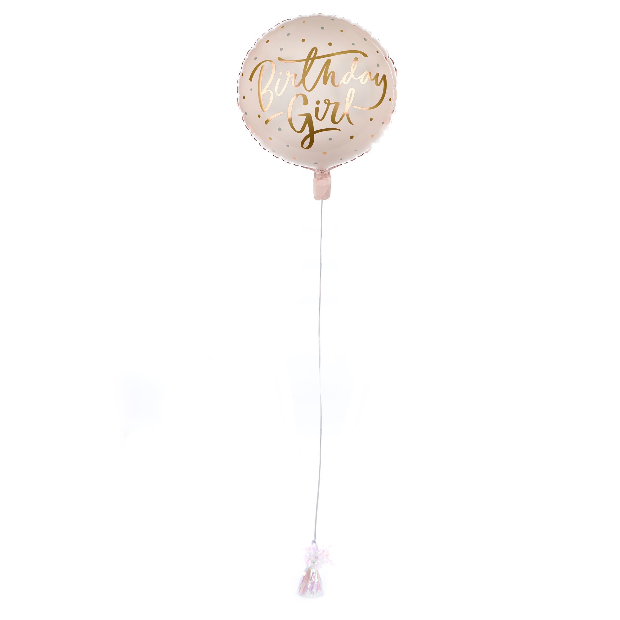 Pink & Gold Birthday Girl Balloon & Lindt Chocolates - FREE GIFT CARD!