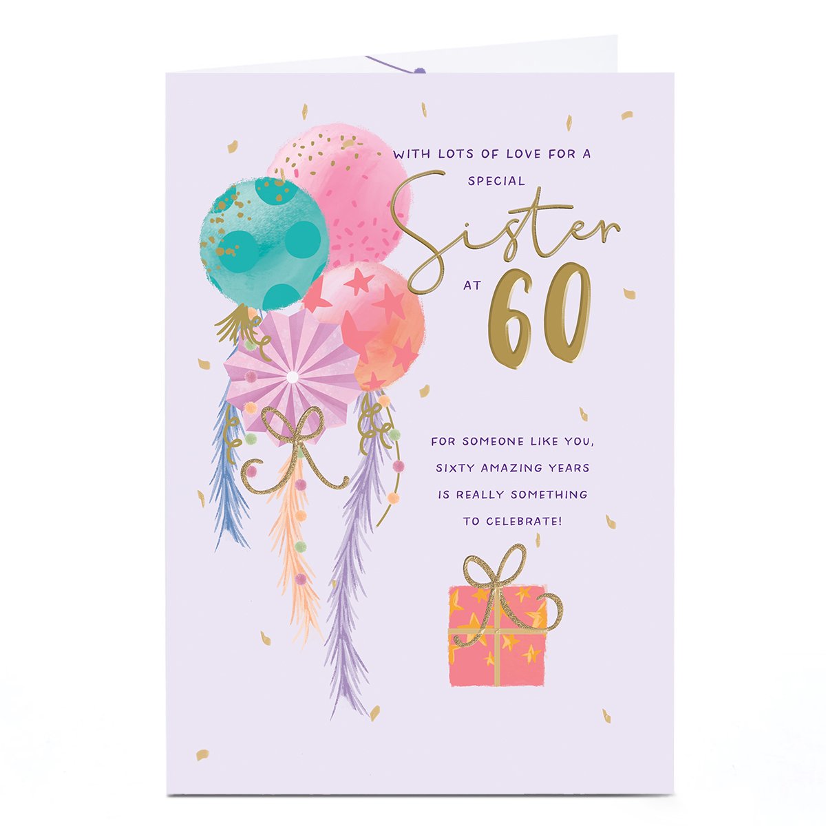 60th Birthday Card - All The Wonderful Things, Sister