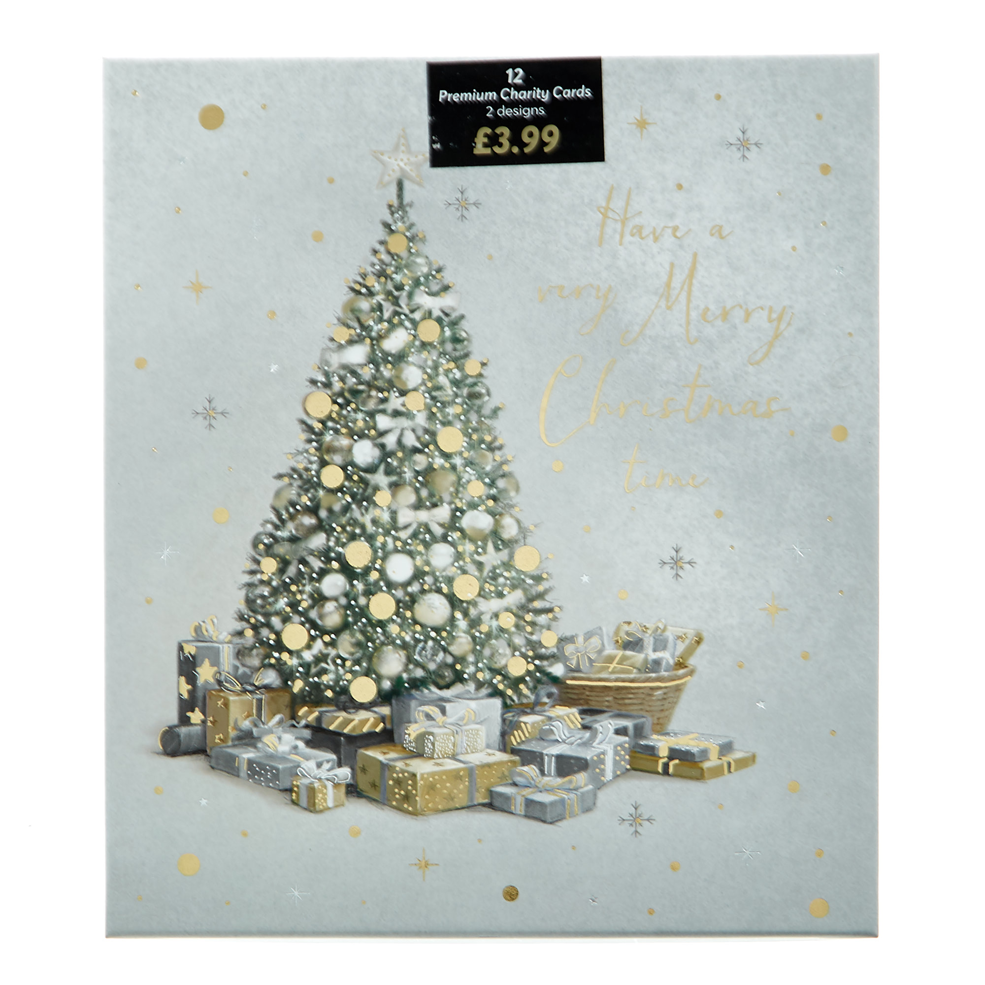 Box of 12 Deluxe Tree Charity Christmas Cards - 2 Designs
