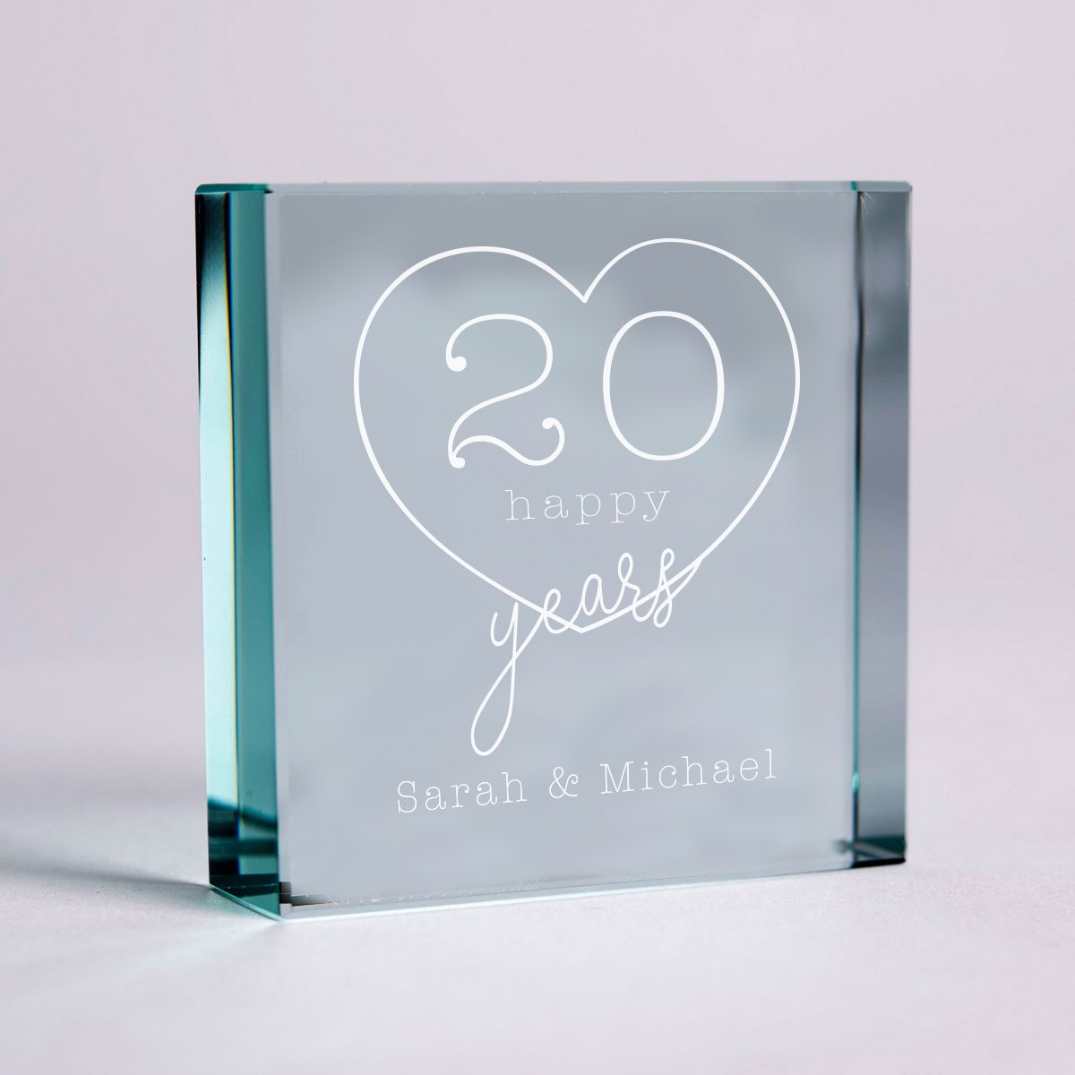 Personalised Engraved Glass Token - Happy Years