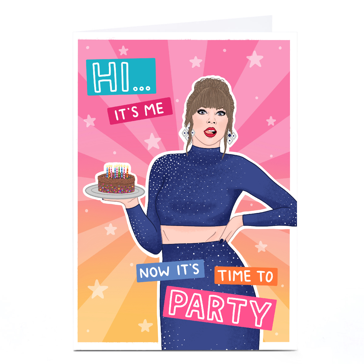 Personalised Blue Kiwi Card - It's Me, Now It's Time To Party