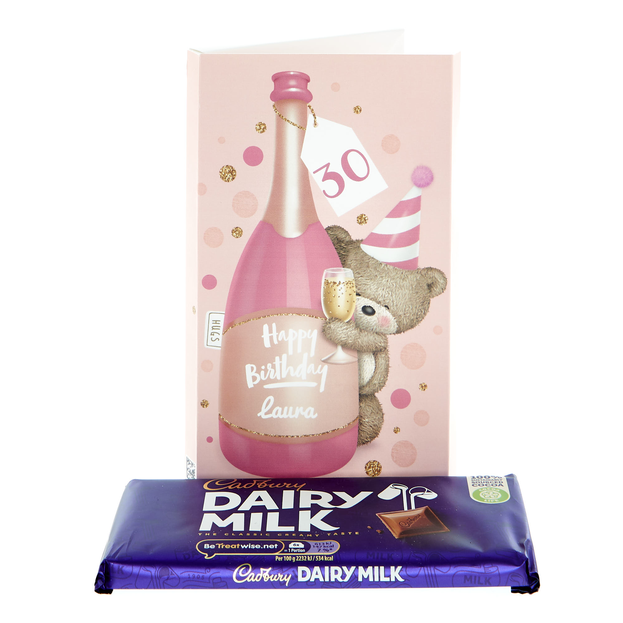 Buy Pink Champagne Cadbury Dairy Milk Chocolate Birthday Card (110g