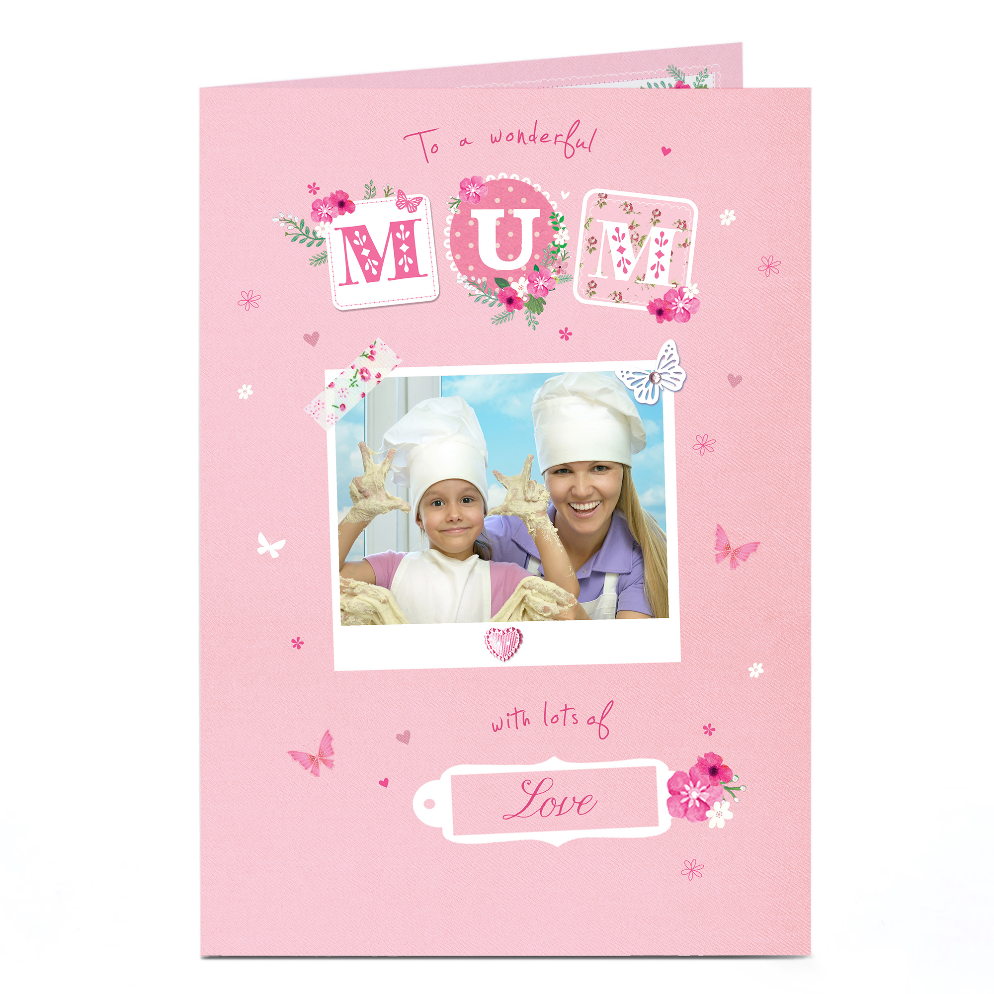 Photo Card - Wonderful Mum, Pink