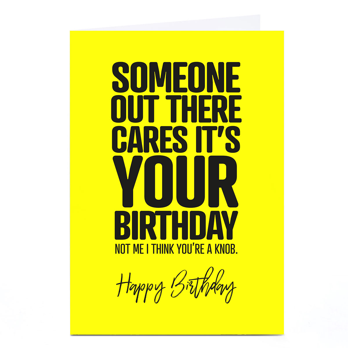 Personalised Punk Birthday Card - Someone Out There Cares