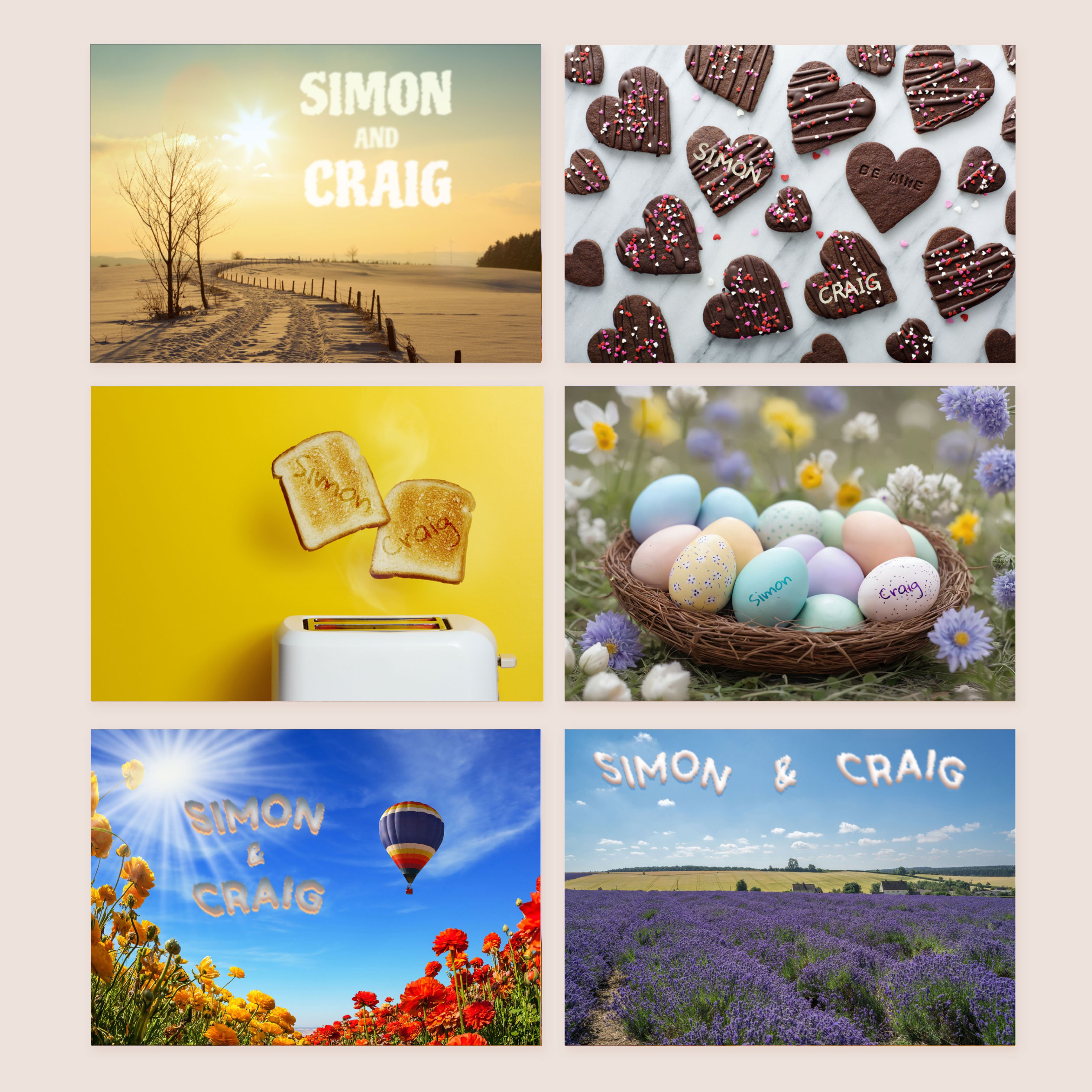 Personalised His and His Calendar (Any Year),  Personalised His and His Calendar (Any Year)