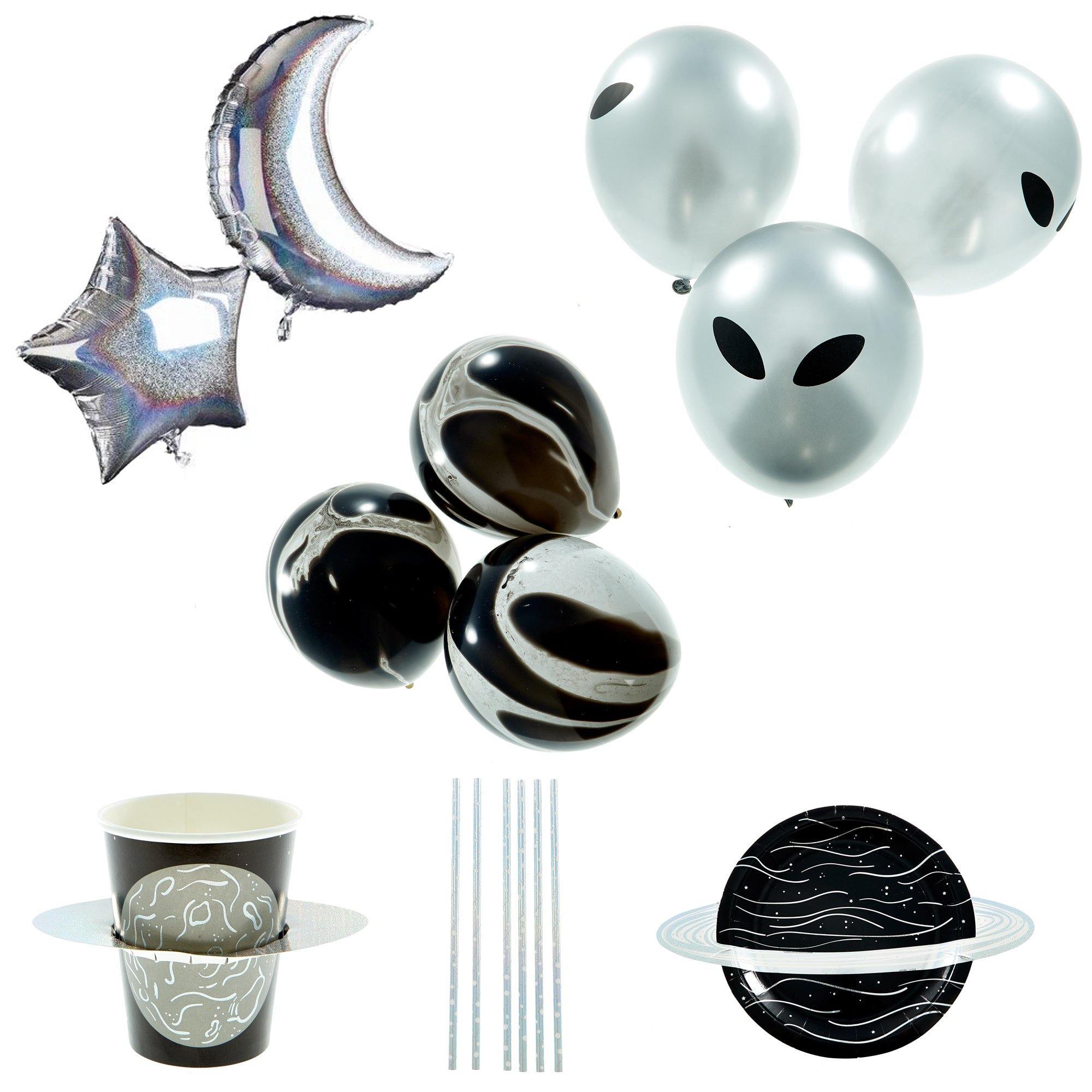 Blast Off Party Tableware & Decorations Bundle - 16 Guests