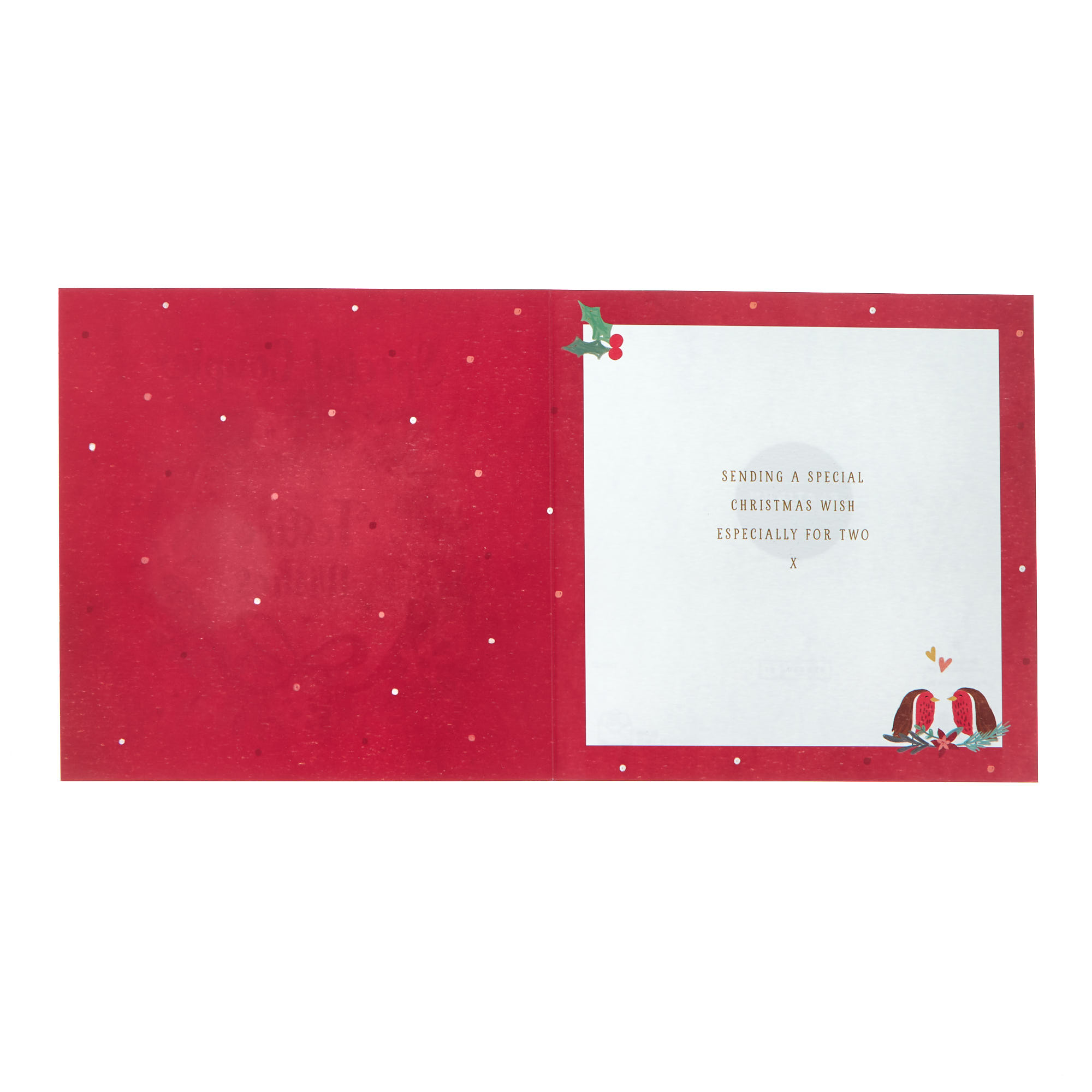 Special Couple Festive Wishes Wreath Christmas Card