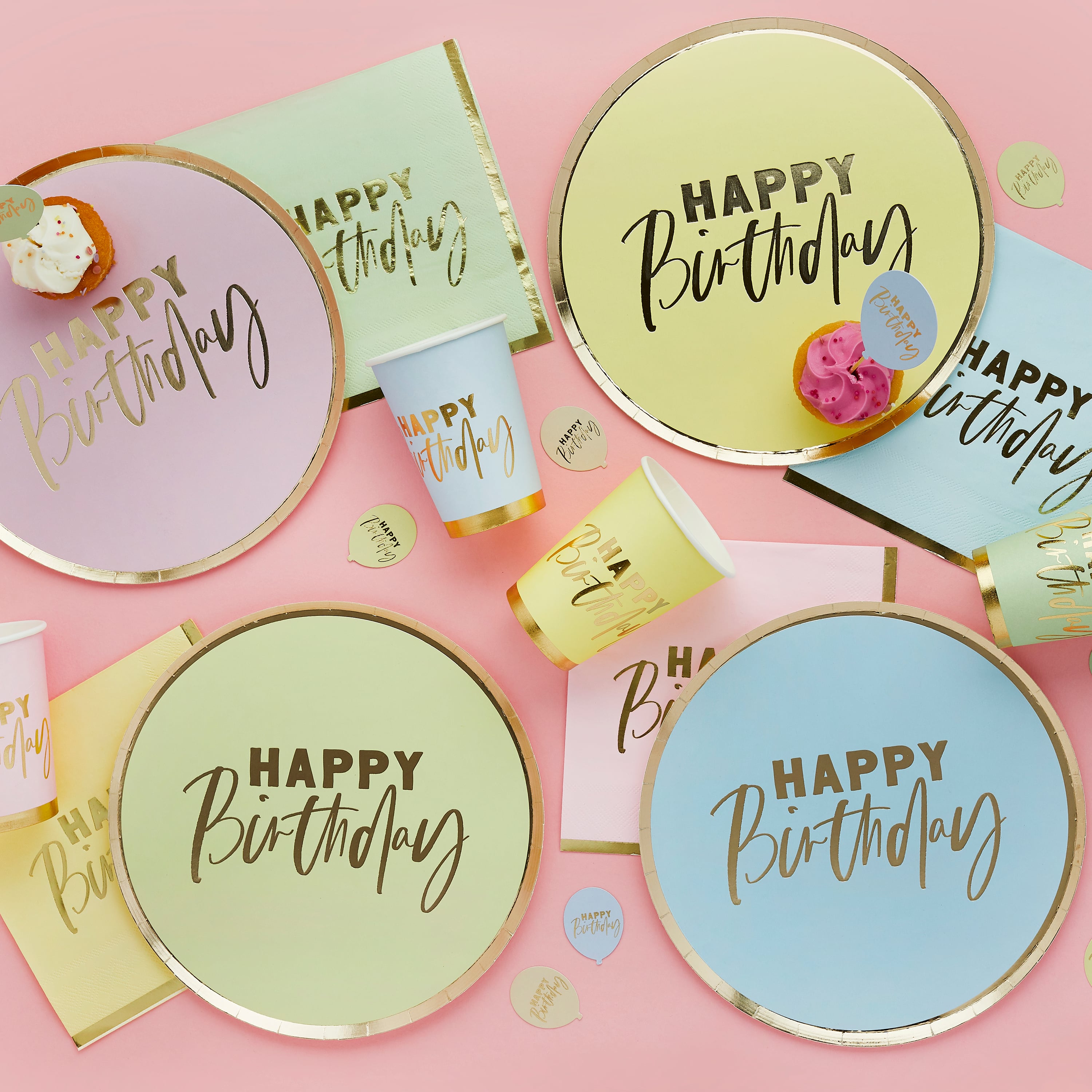 Pastel Happy Birthday Party Range 
