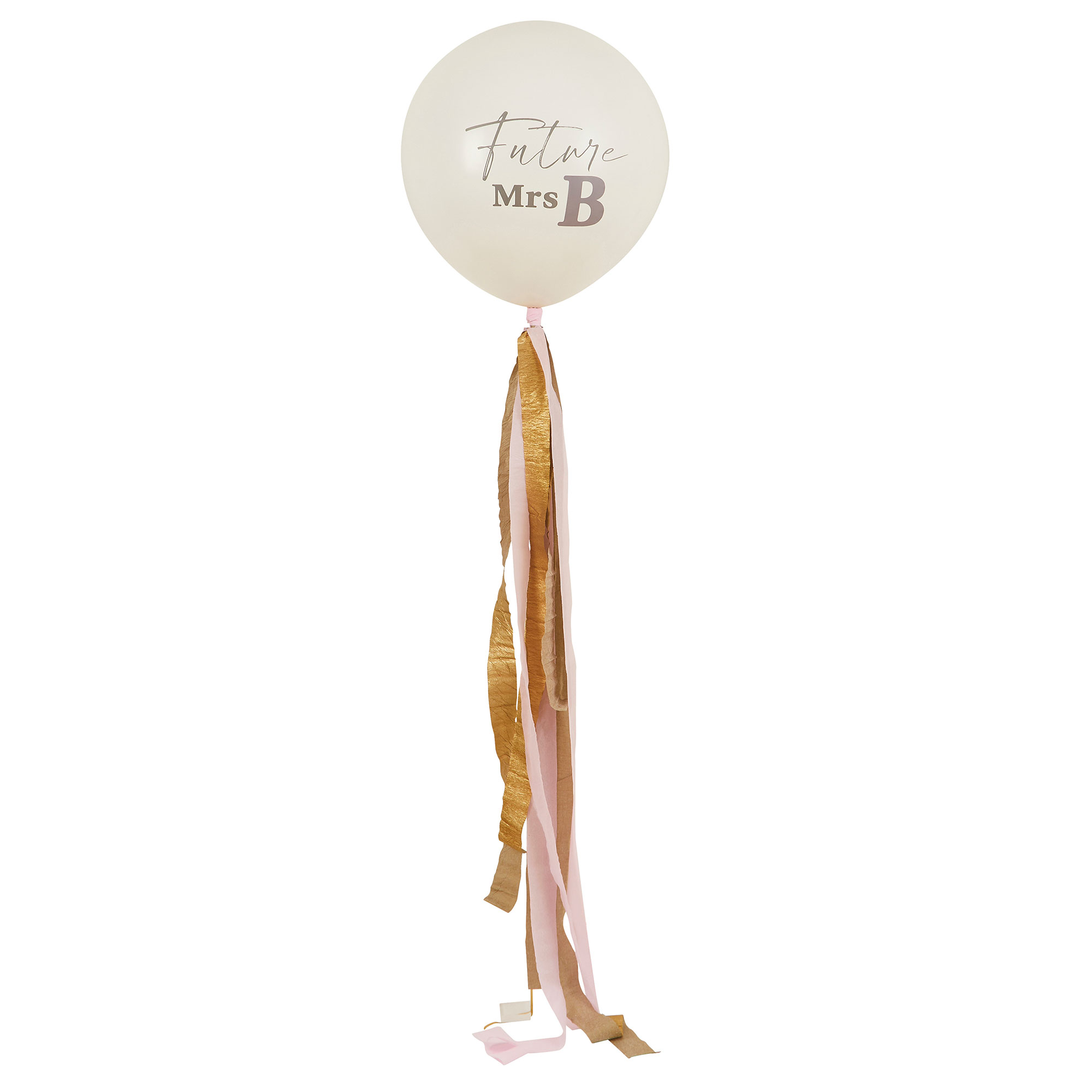 Future Mrs Personalised Balloon With Tassels & Stickers