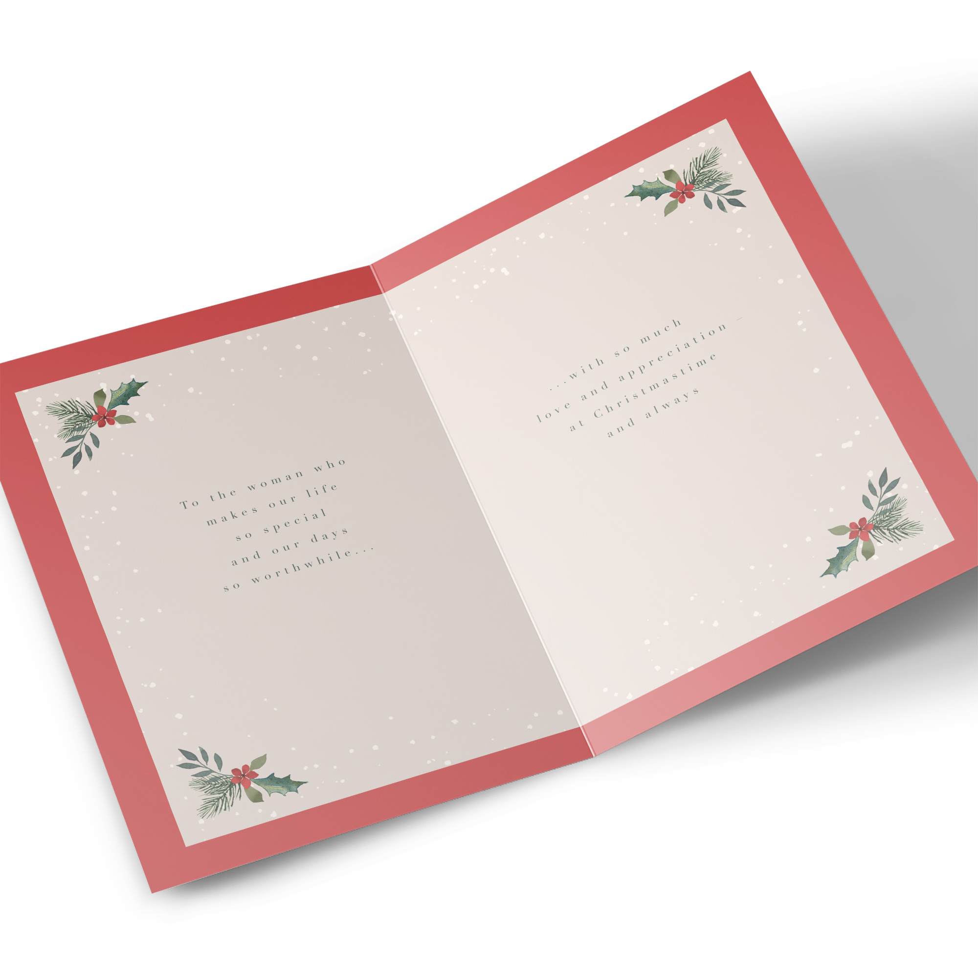 Christmas Card - For The Lady in My Life With All My Love
