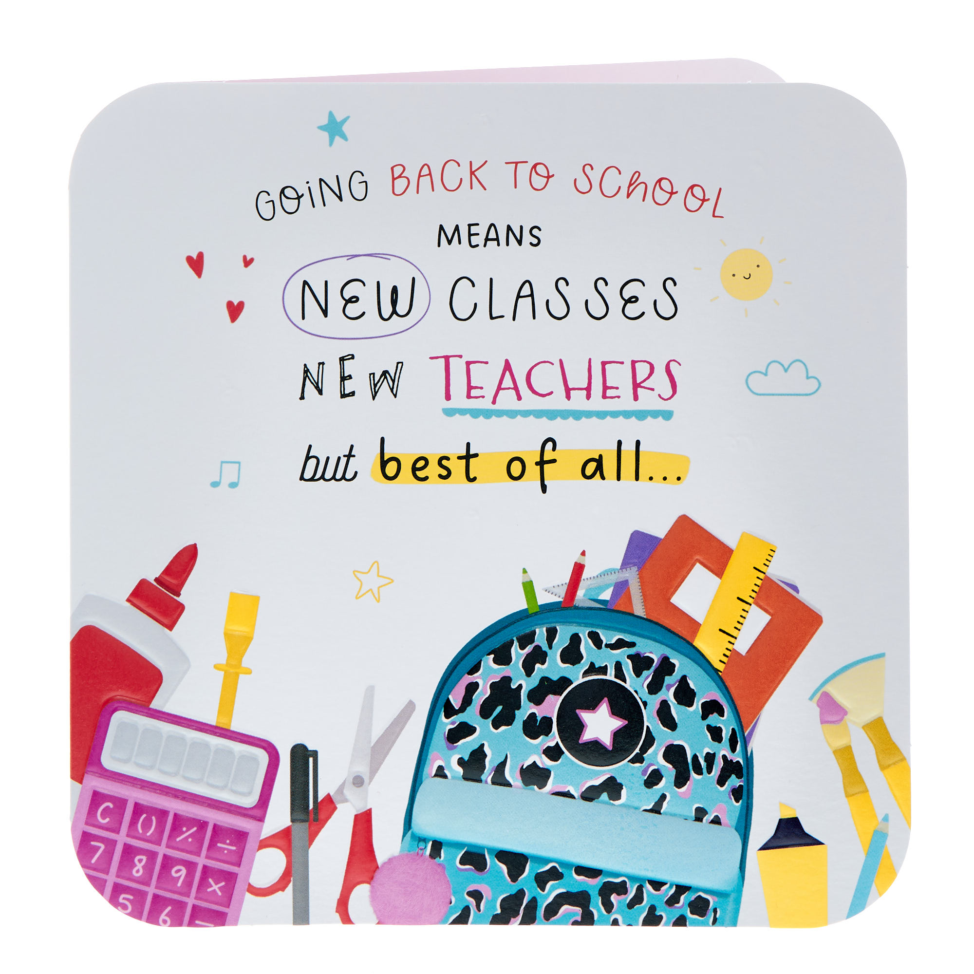 Going Back To School Means... Good Luck Card