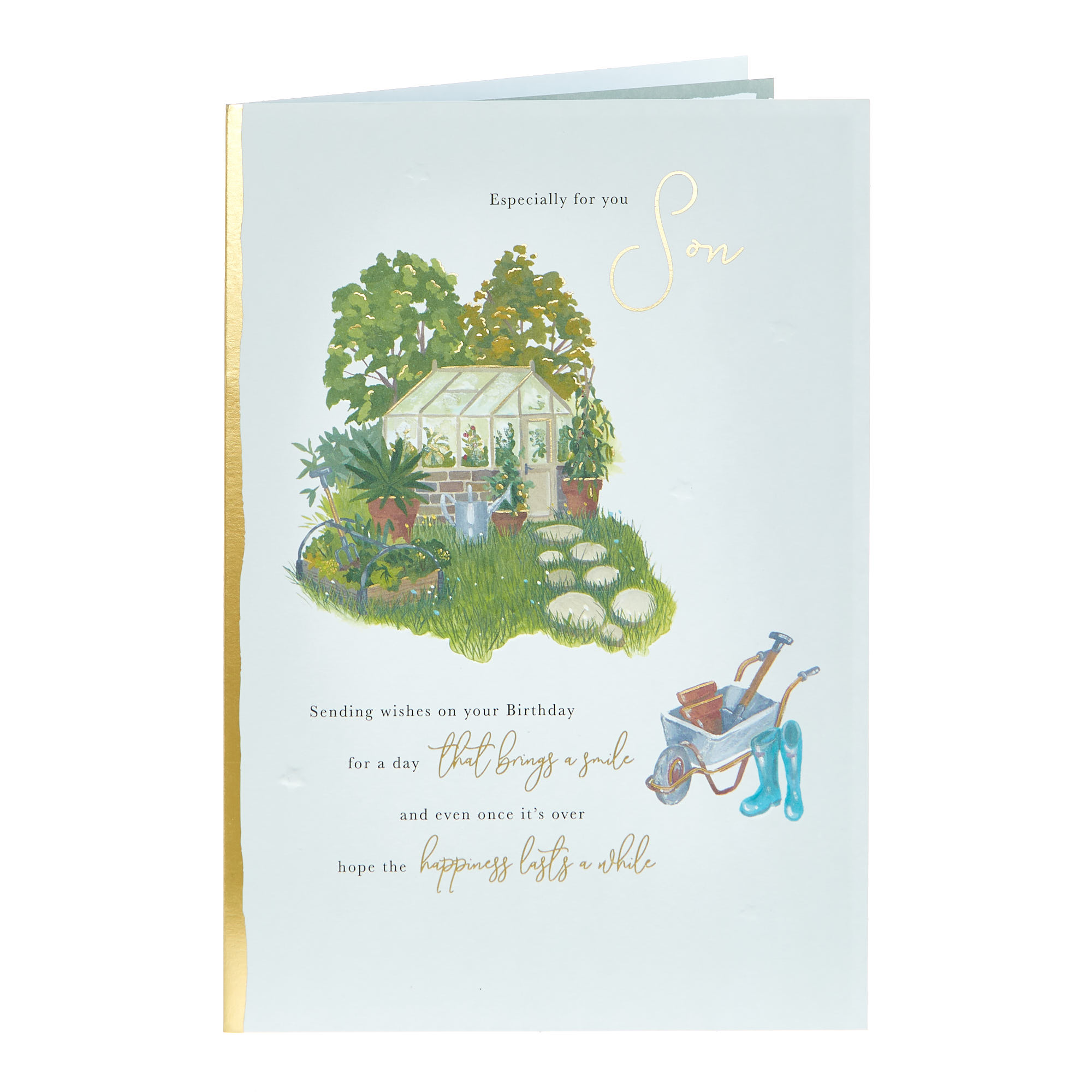 Son Especially For You Greenhouse Birthday Card