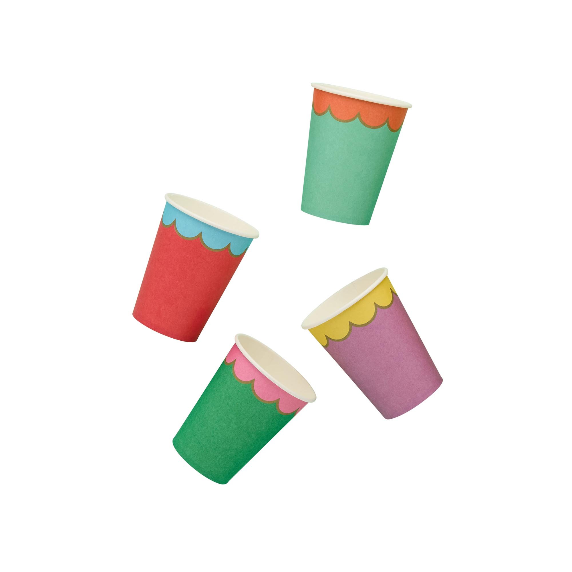 Premium Brights Paper Cups - Pack of 8