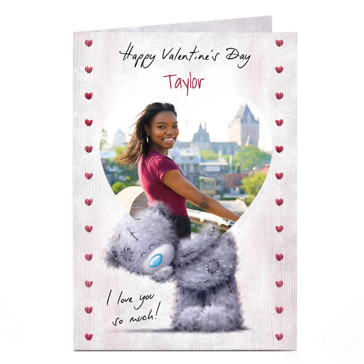 Photo Tatty Teddy Valentine's Day Card - Love You So Much, Any Name