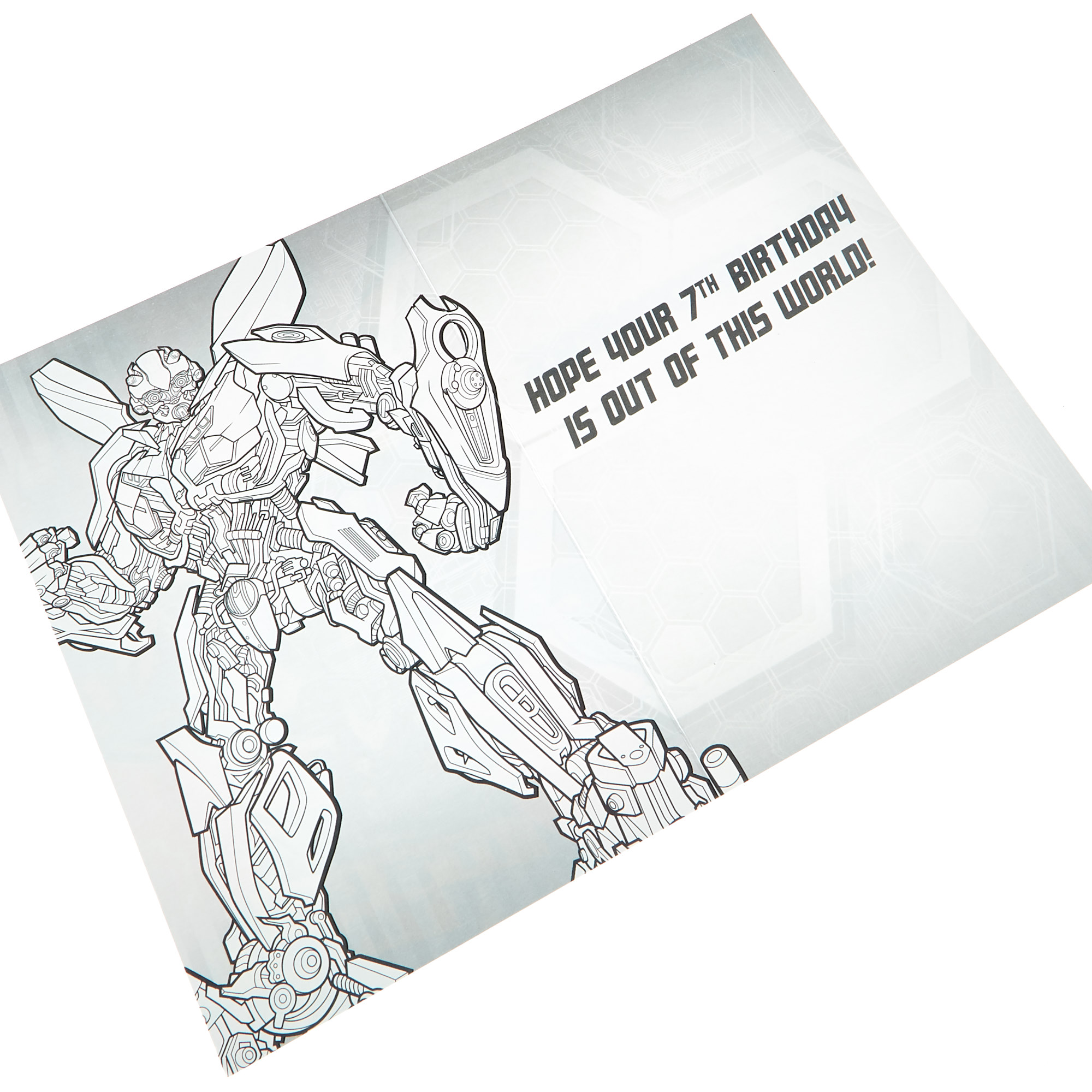 Transformers 7th Birthday Card