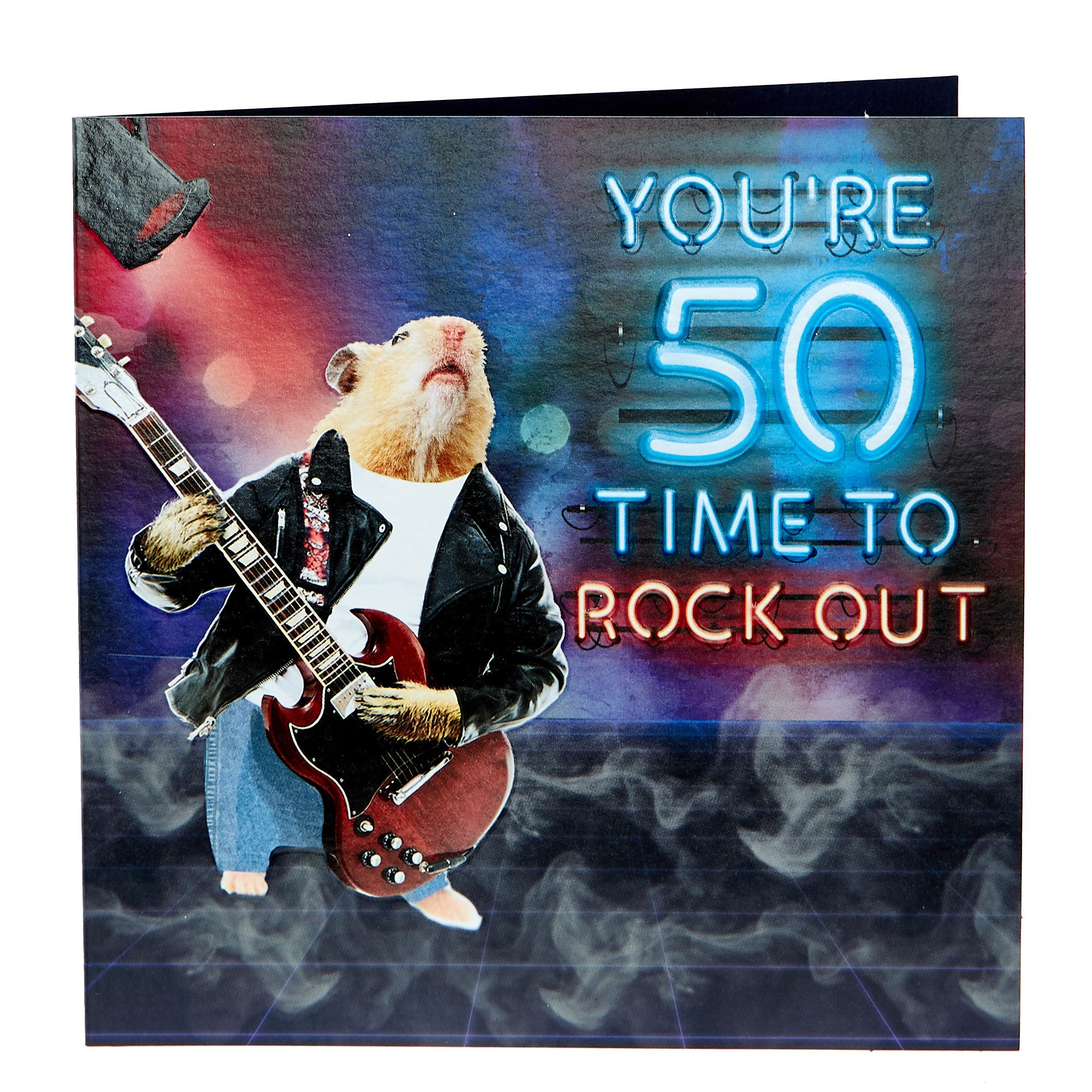 50th Birthday Card - Time To Rock Out