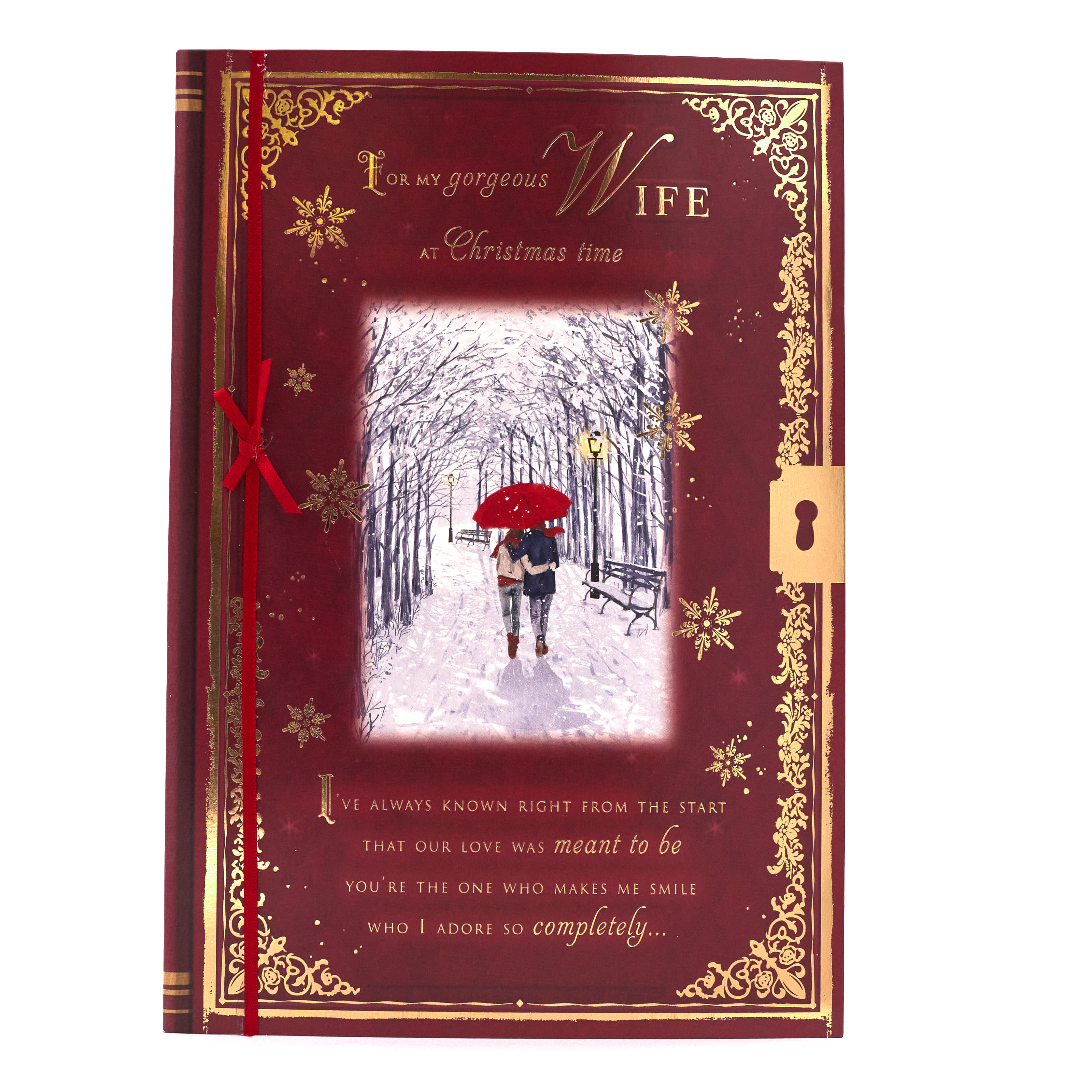 Christmas Card - Gorgeous Wife, Traditional Christmas Verse