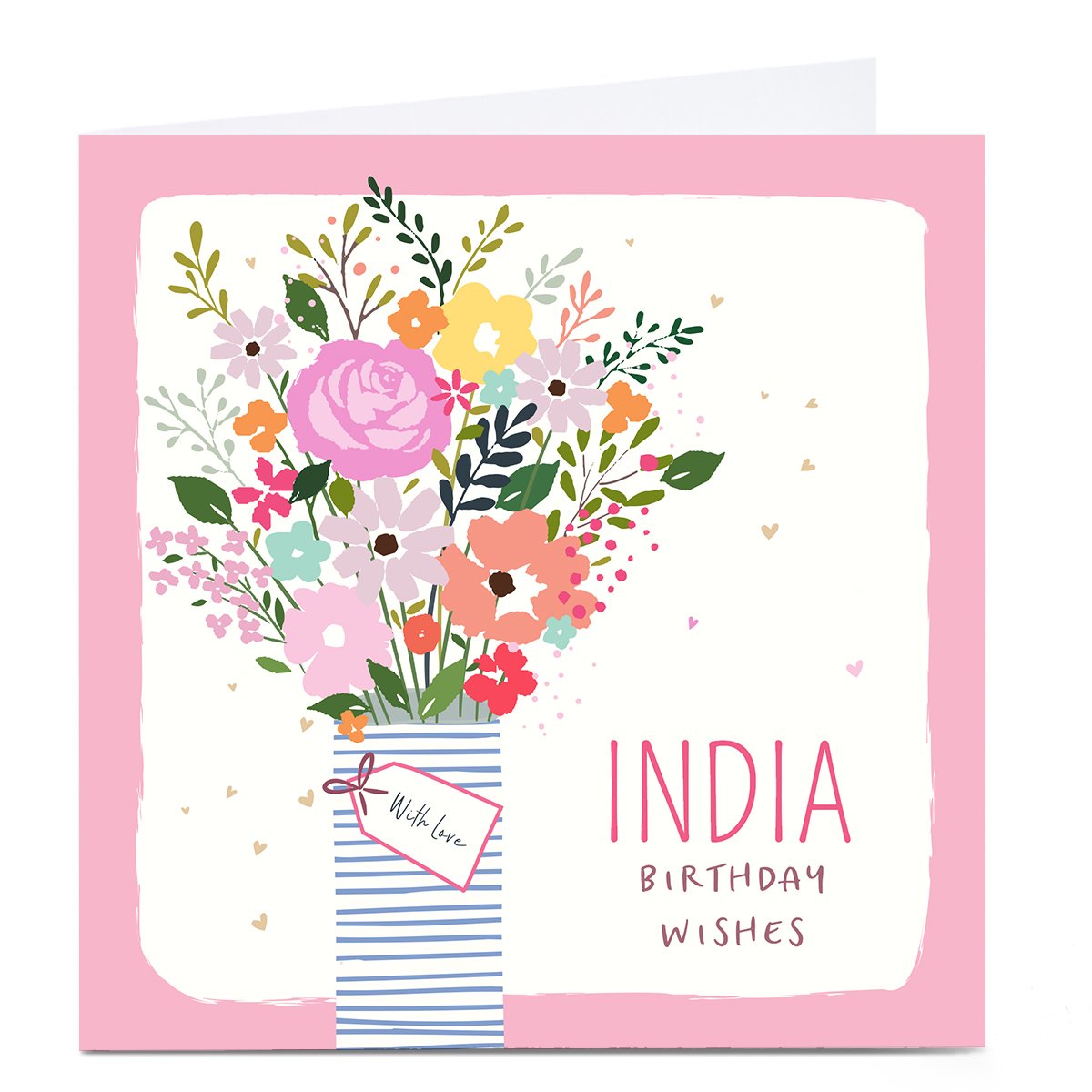Personalised Nikki Upsher Birthday Card - Floral Bouquet