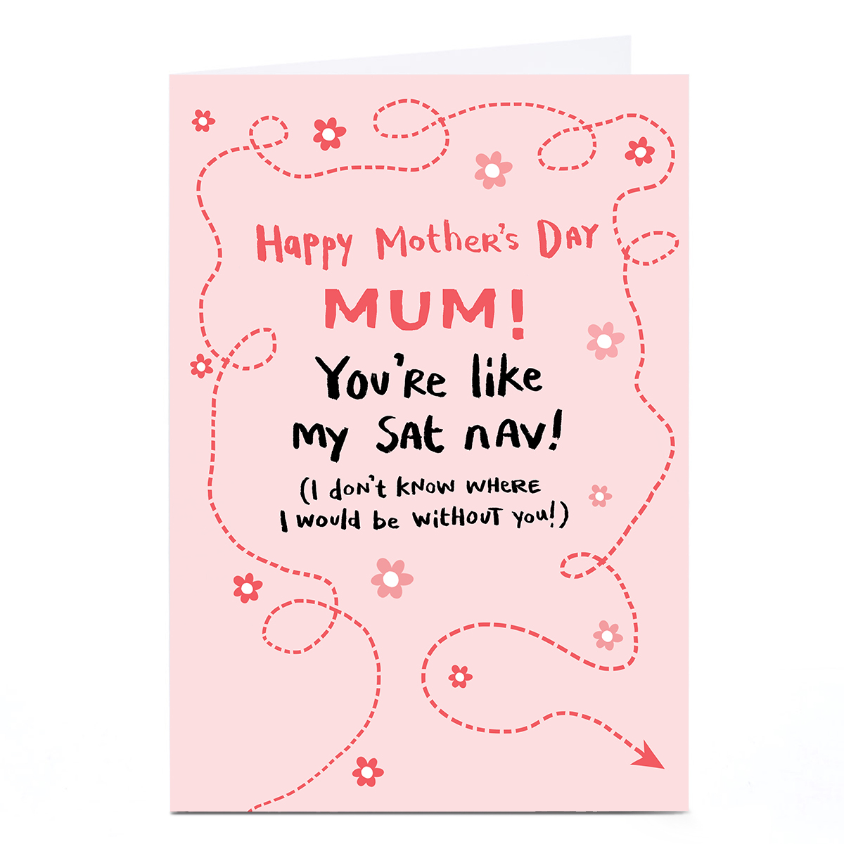 Personalised Hew Ma Mother's Day Card - Sat Nav