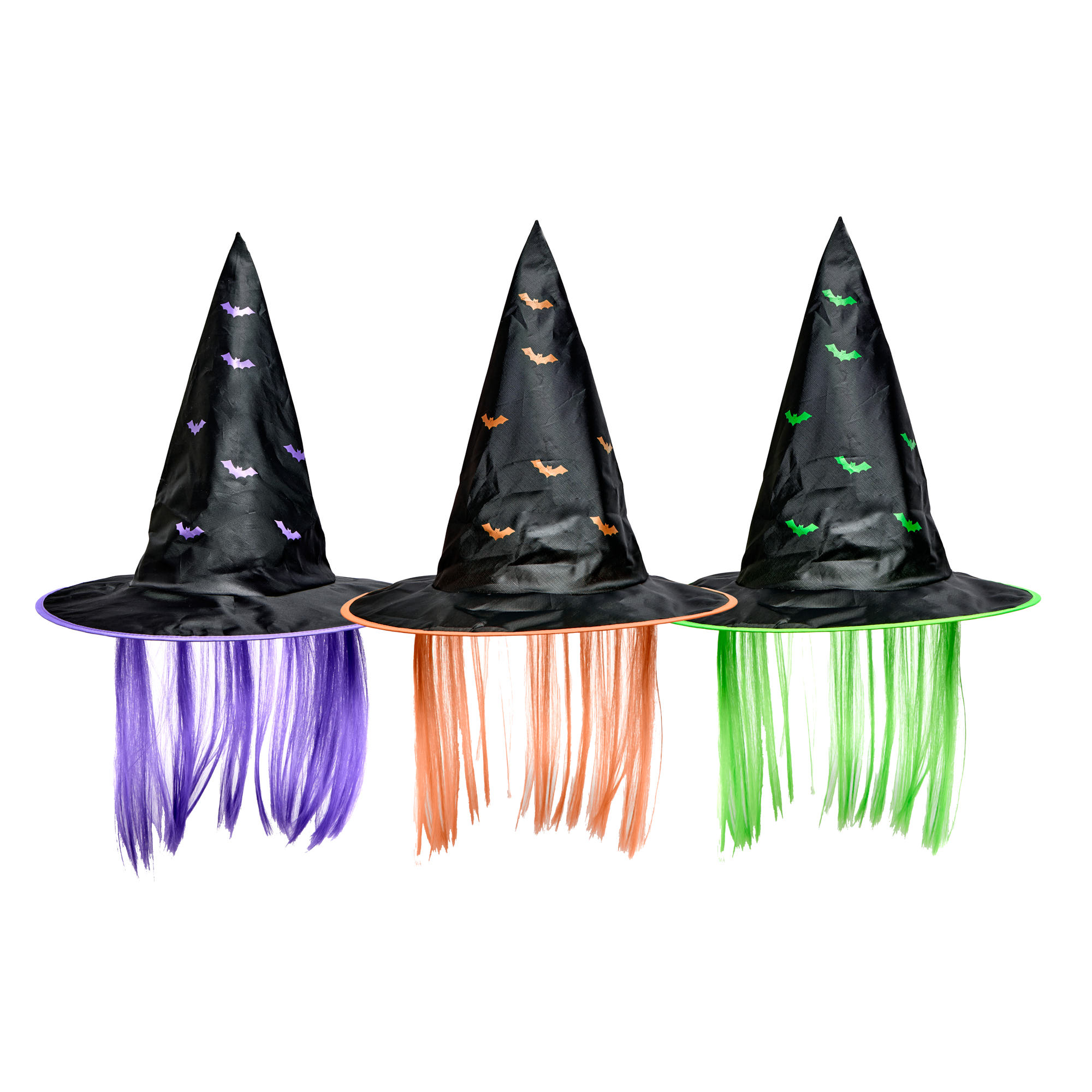 Halloween Witch Hat With Wig (Lucky Dip)