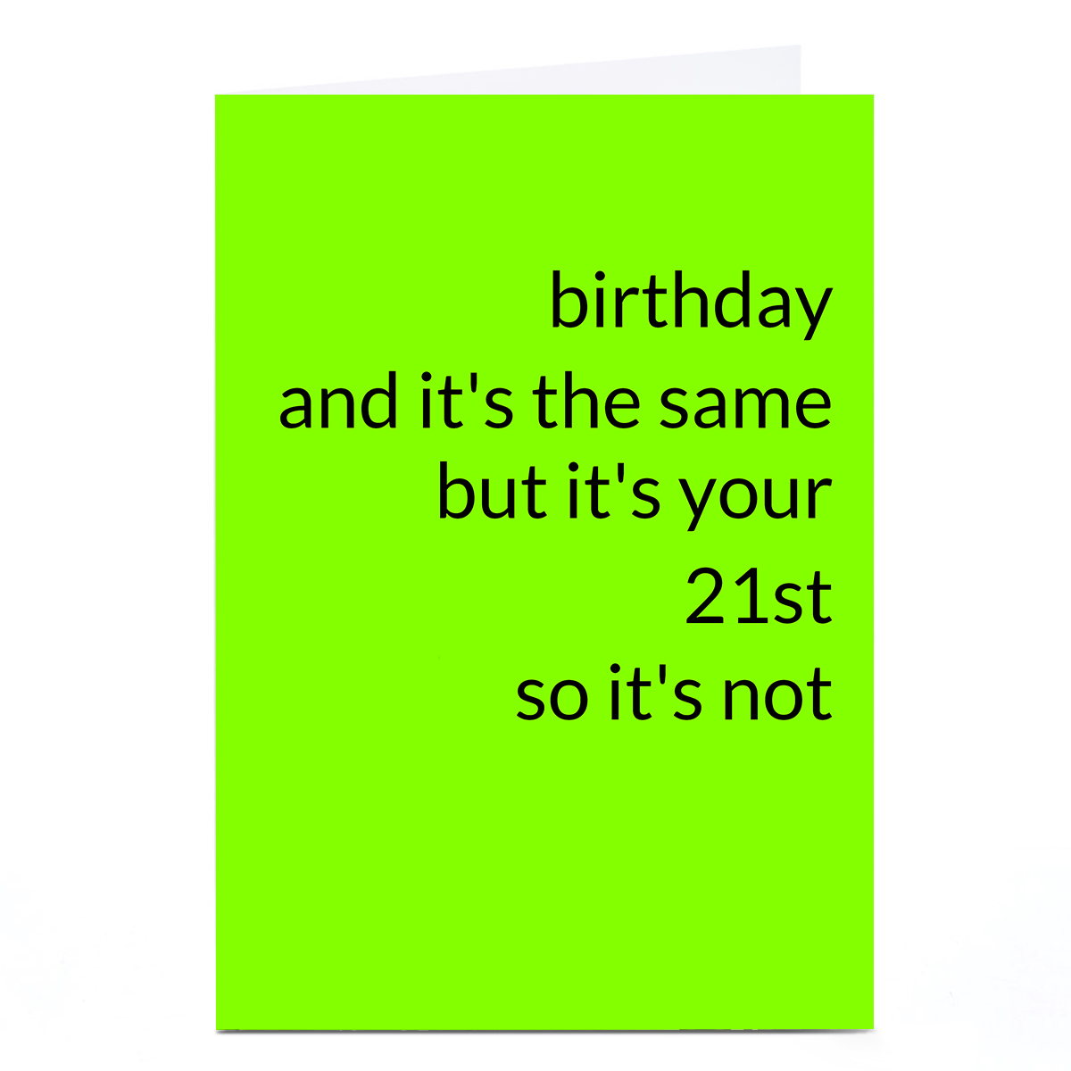Personalised Milestone Birthday Card - The Same But It's Not