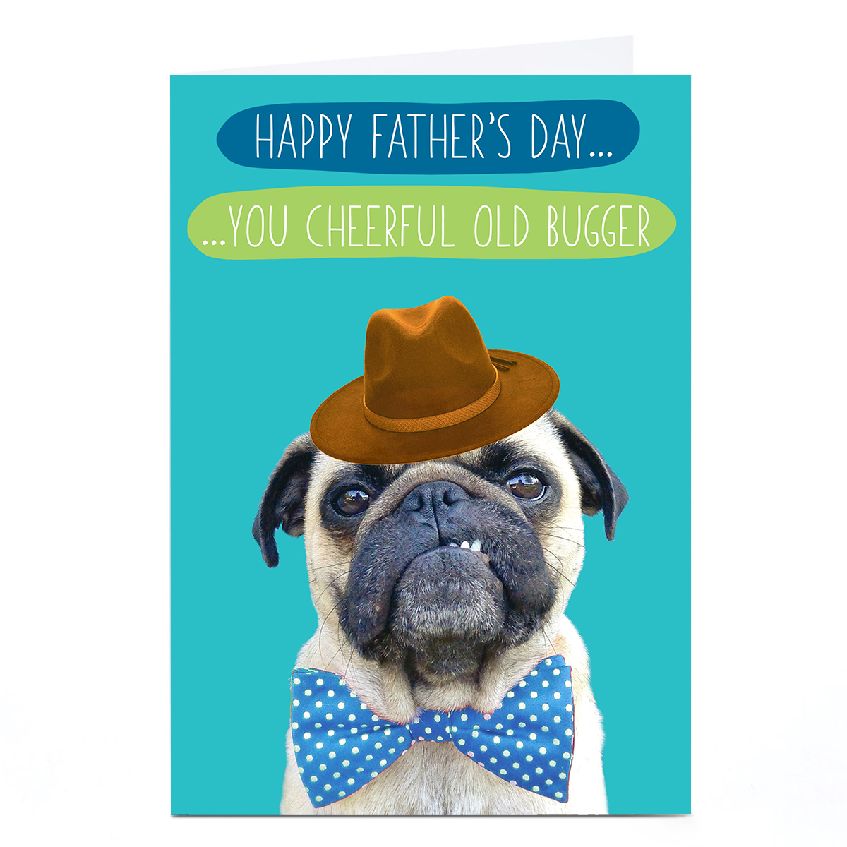 Personalised Father's Day Card - Cheerful Old Bugger