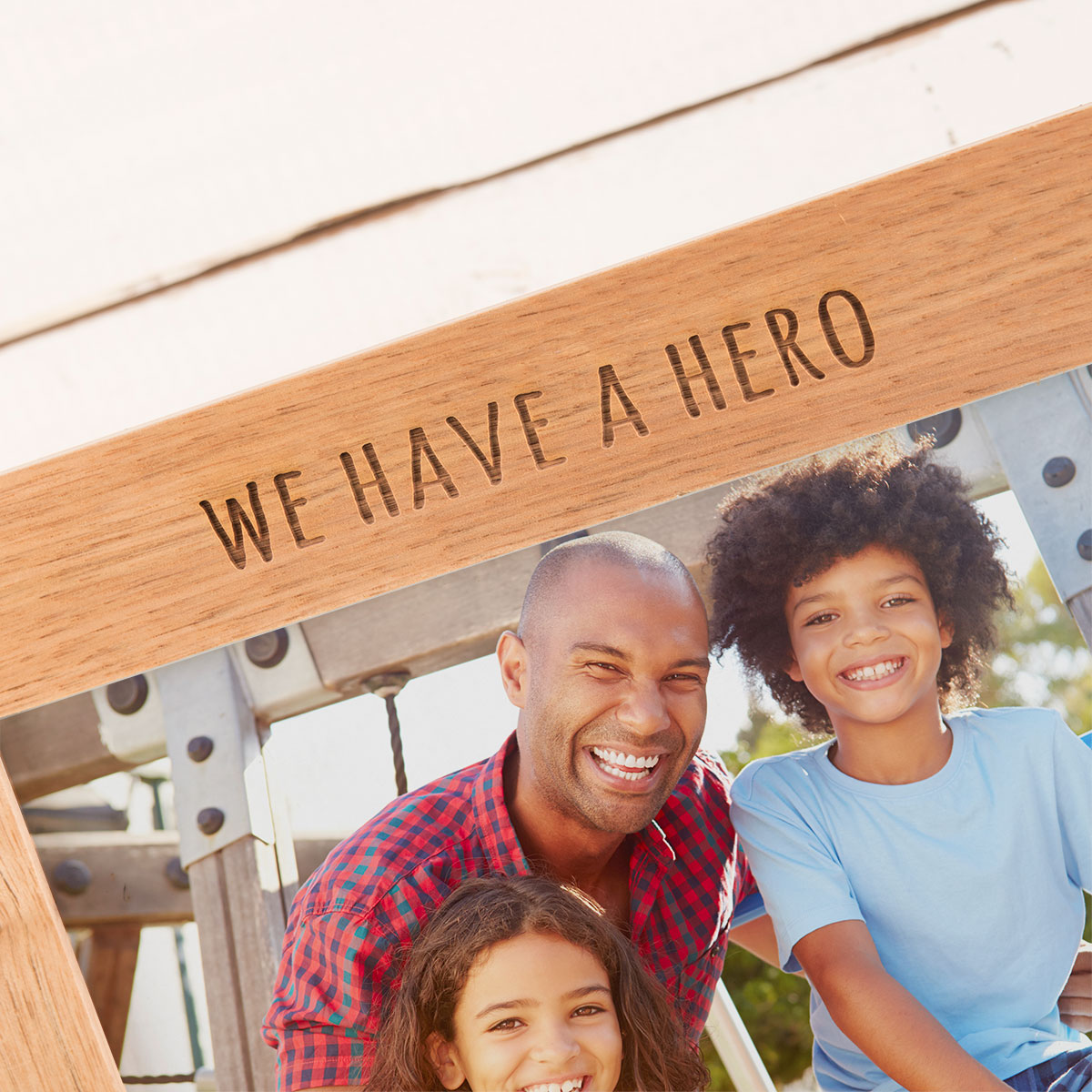 Personalised Wooden Photo Frame - A Hero