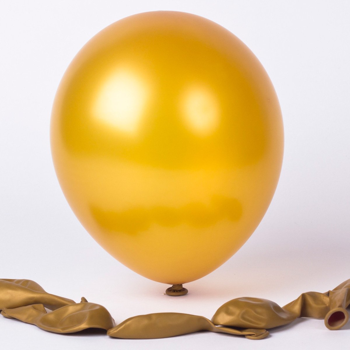 Metallic Gold Air-fill Latex Balloons - Pack Of 6 
