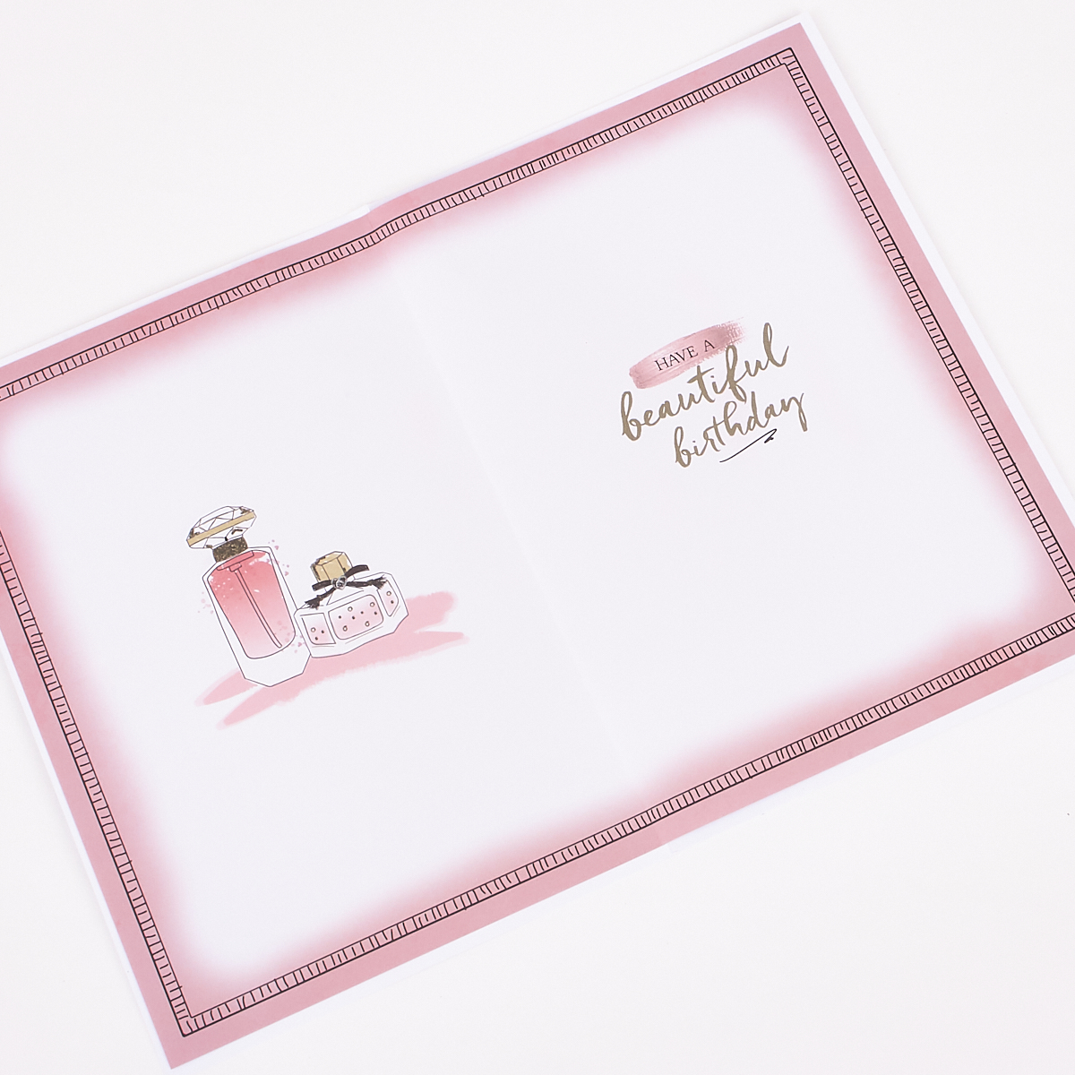 Birthday Card - Be Gorgeous, Pink Perfume | Card Factory
