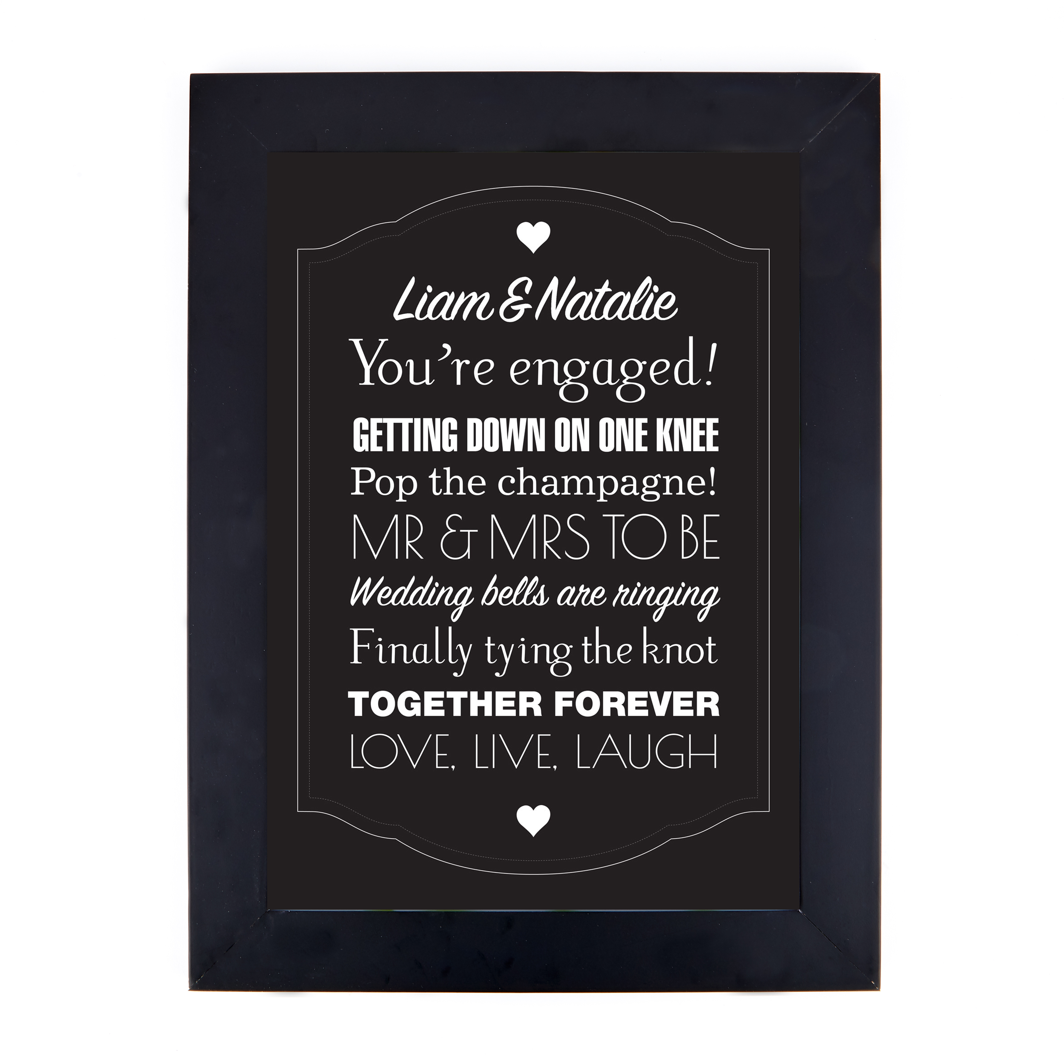 Personalised 'You're Engaged' Print