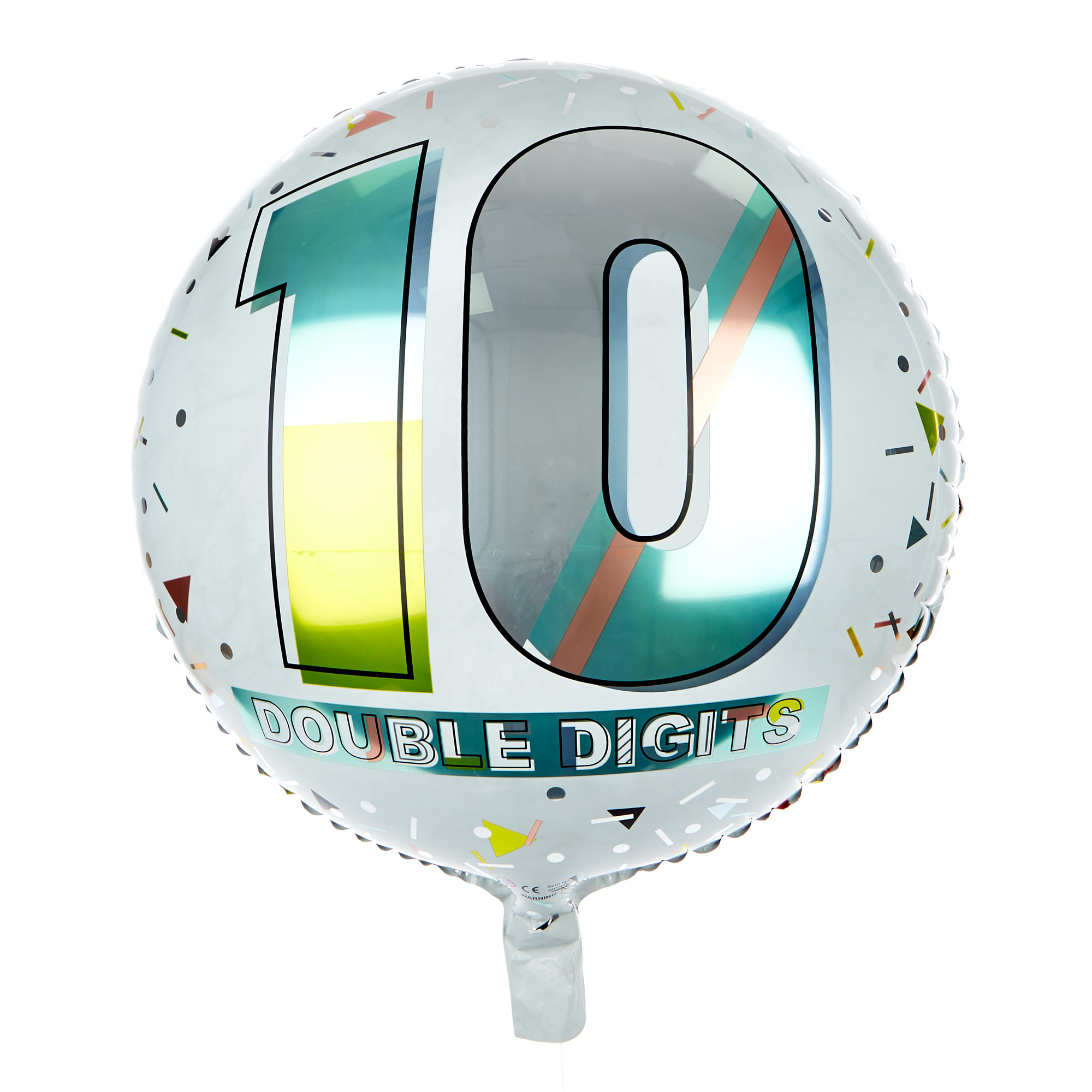 Double Digits 10th Birthday 18-Inch Foil Helium Balloon